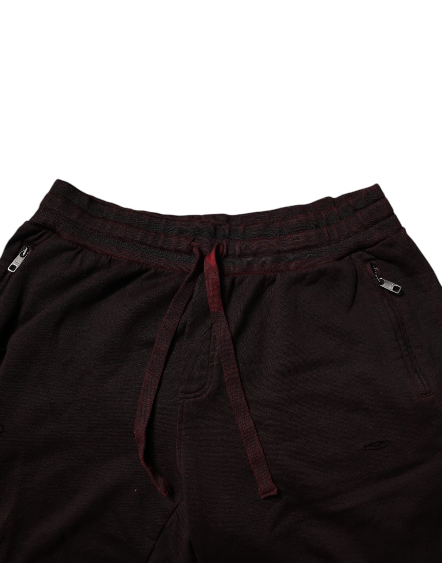 Dolce & Gabbana Bordeaux Cotton Bermuda Sweatshorts Shorts