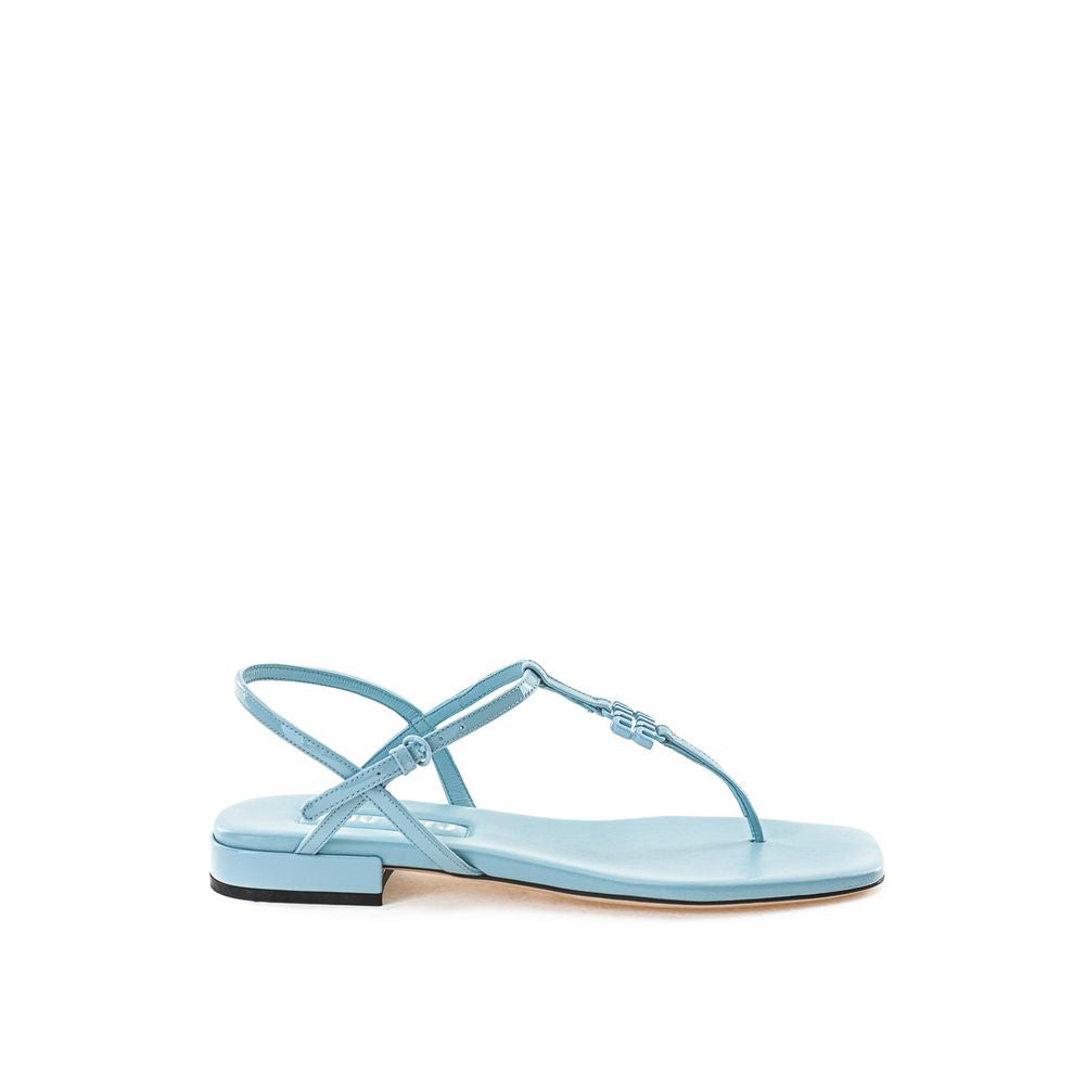 Blue Patent Leather Flip-Flop Sandal