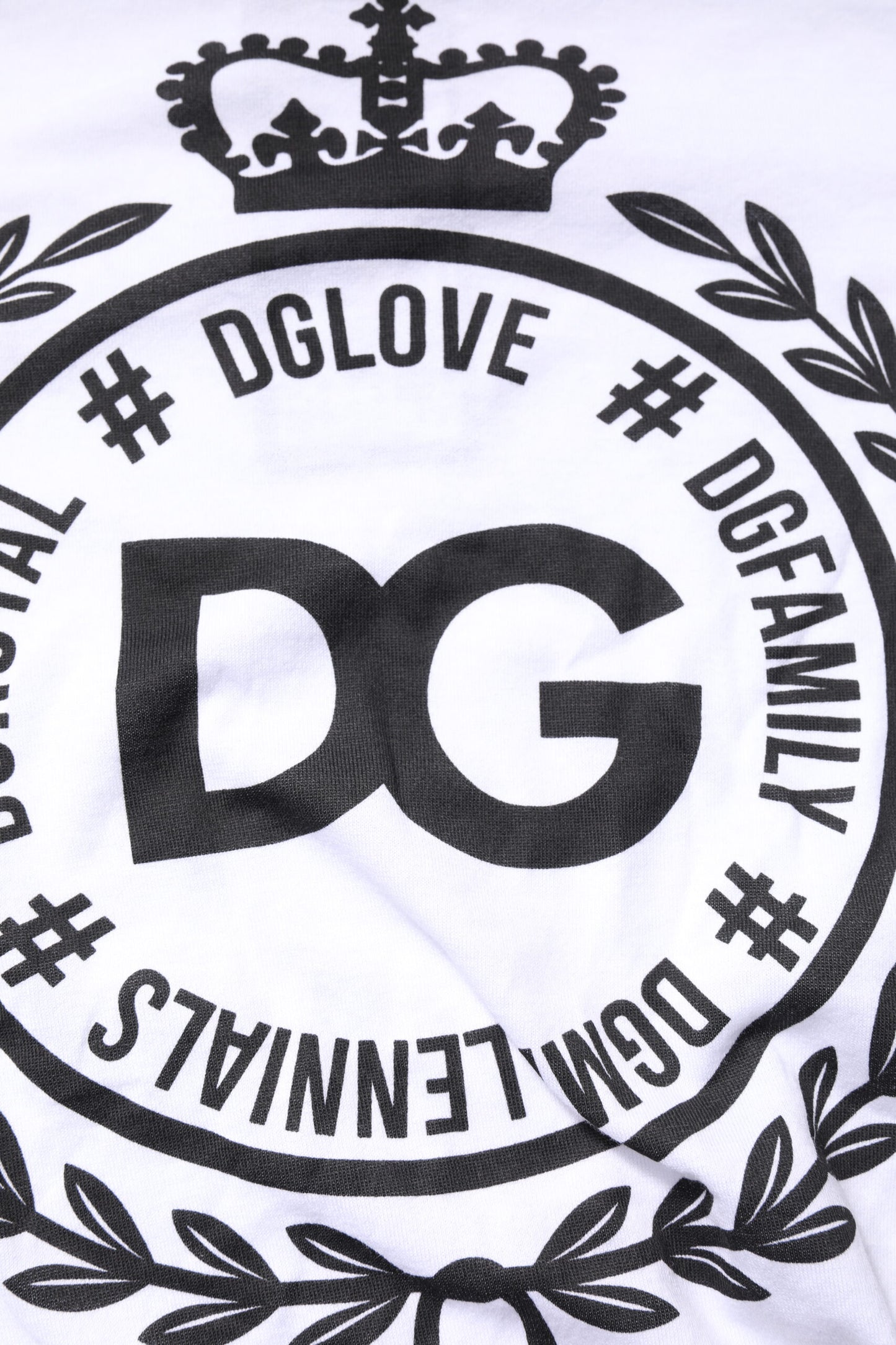 White Graphic Print Cotton Crew Neck T-shirt