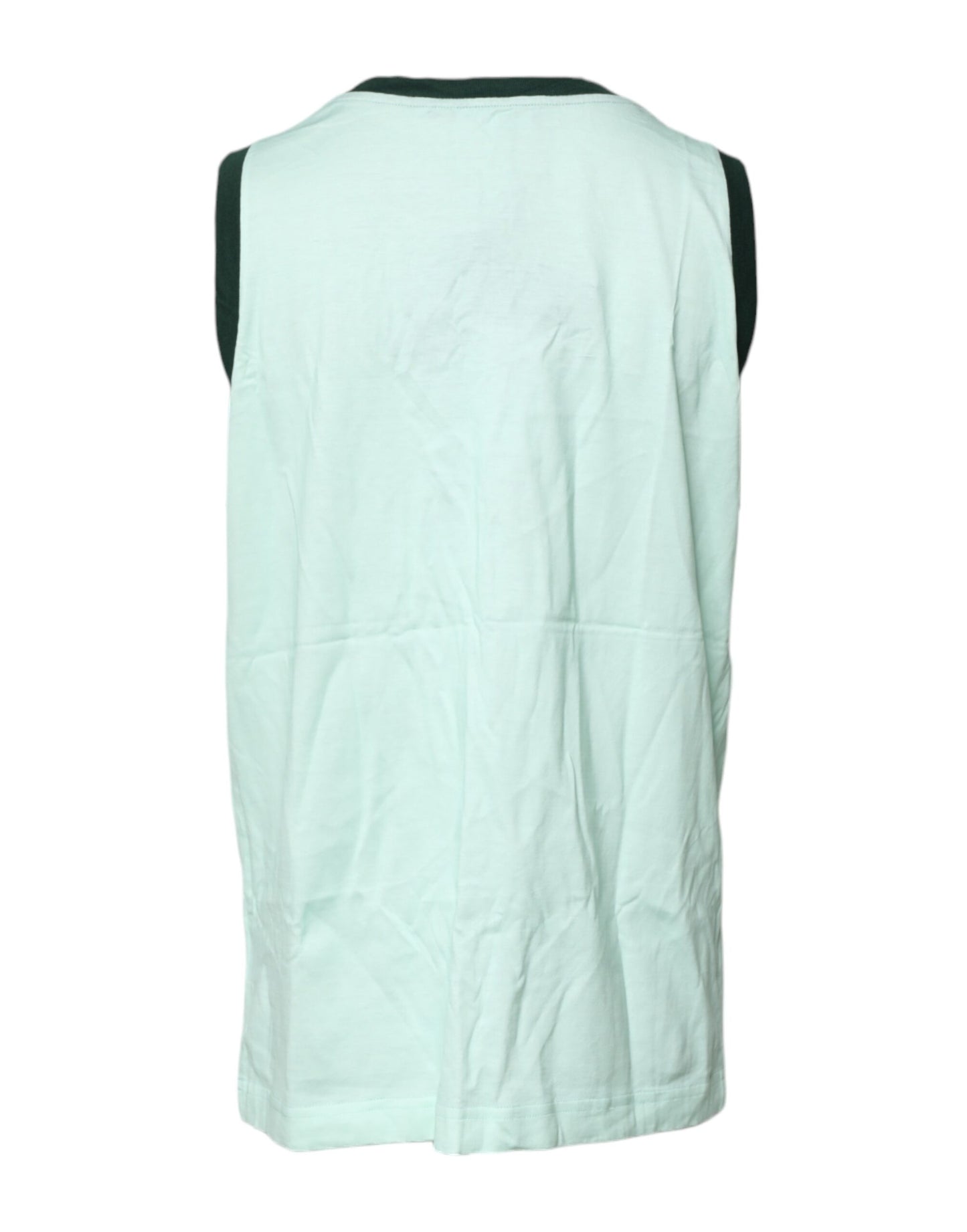 Dolce & Gabbana Light Green Graphic Print Sleeveless Tank T-shirt