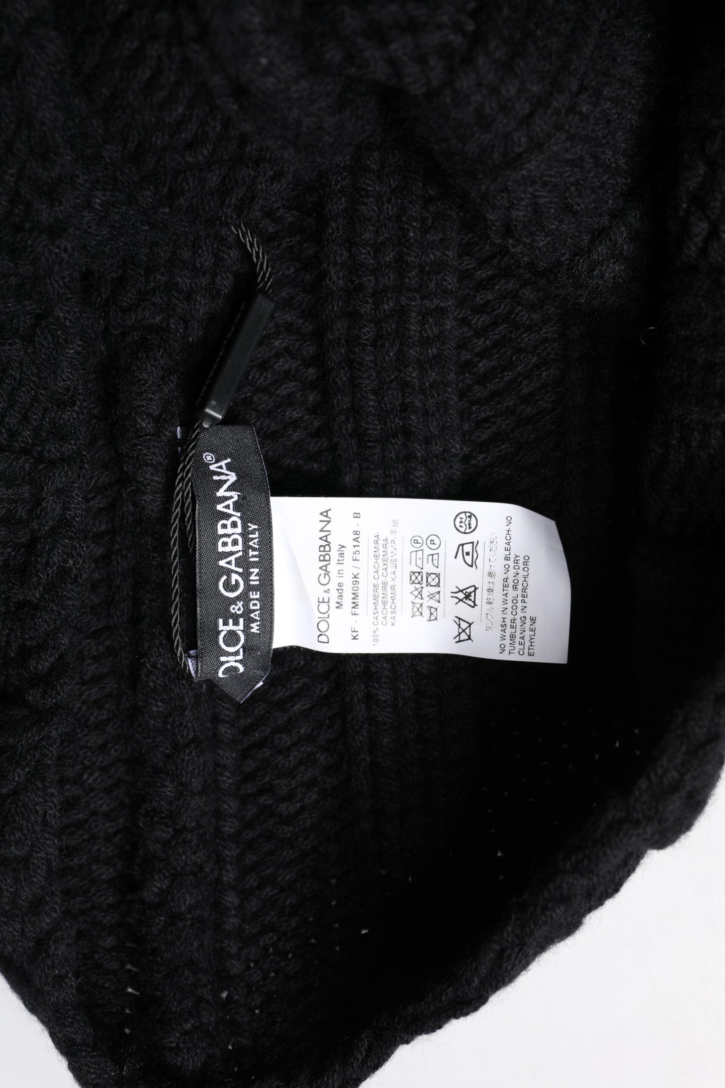 Black Cashmere Knitted Neck Warmer Foulard Scarf