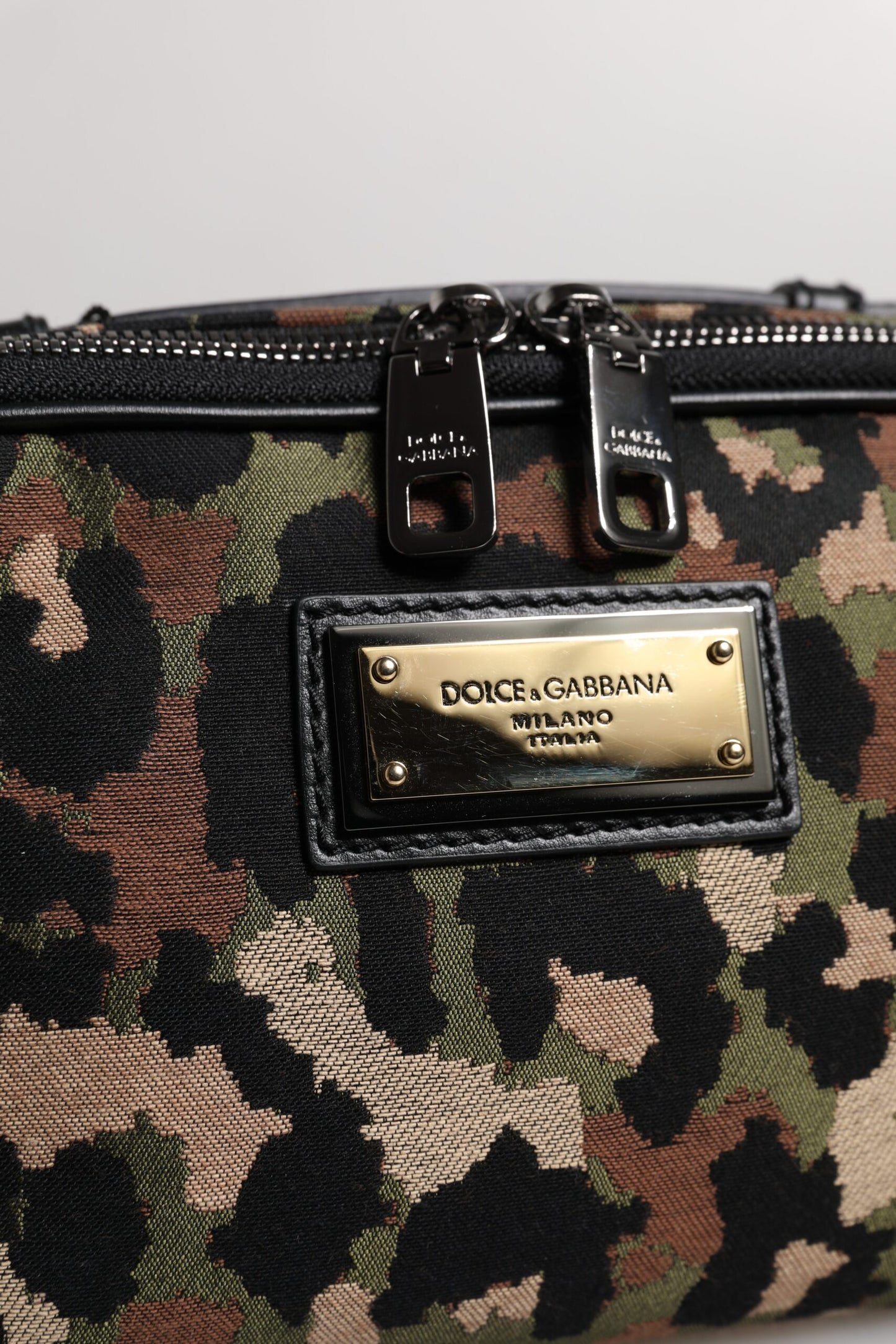 Dolce & Gabbana Multicolor Leopard DG Logo Belt Waist Fanny Pack Bag