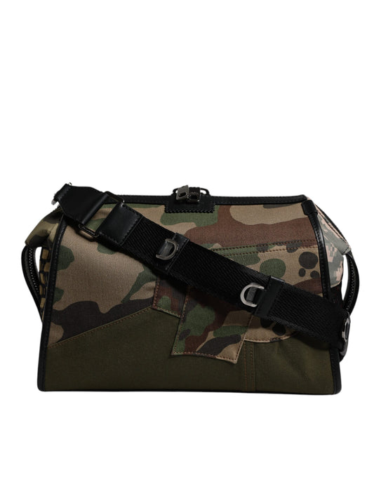Multicolor Camouflage Patchwork Crossbody Bag