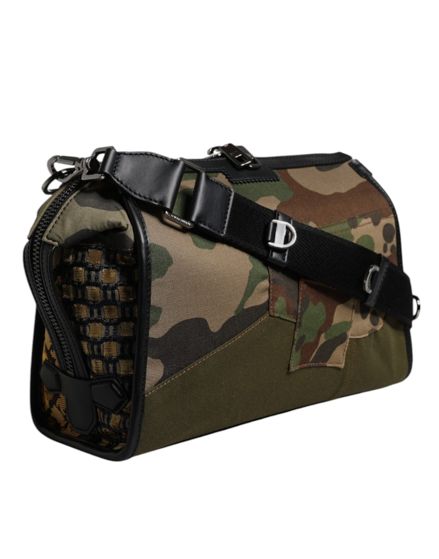Multicolor Camouflage Patchwork Crossbody Bag