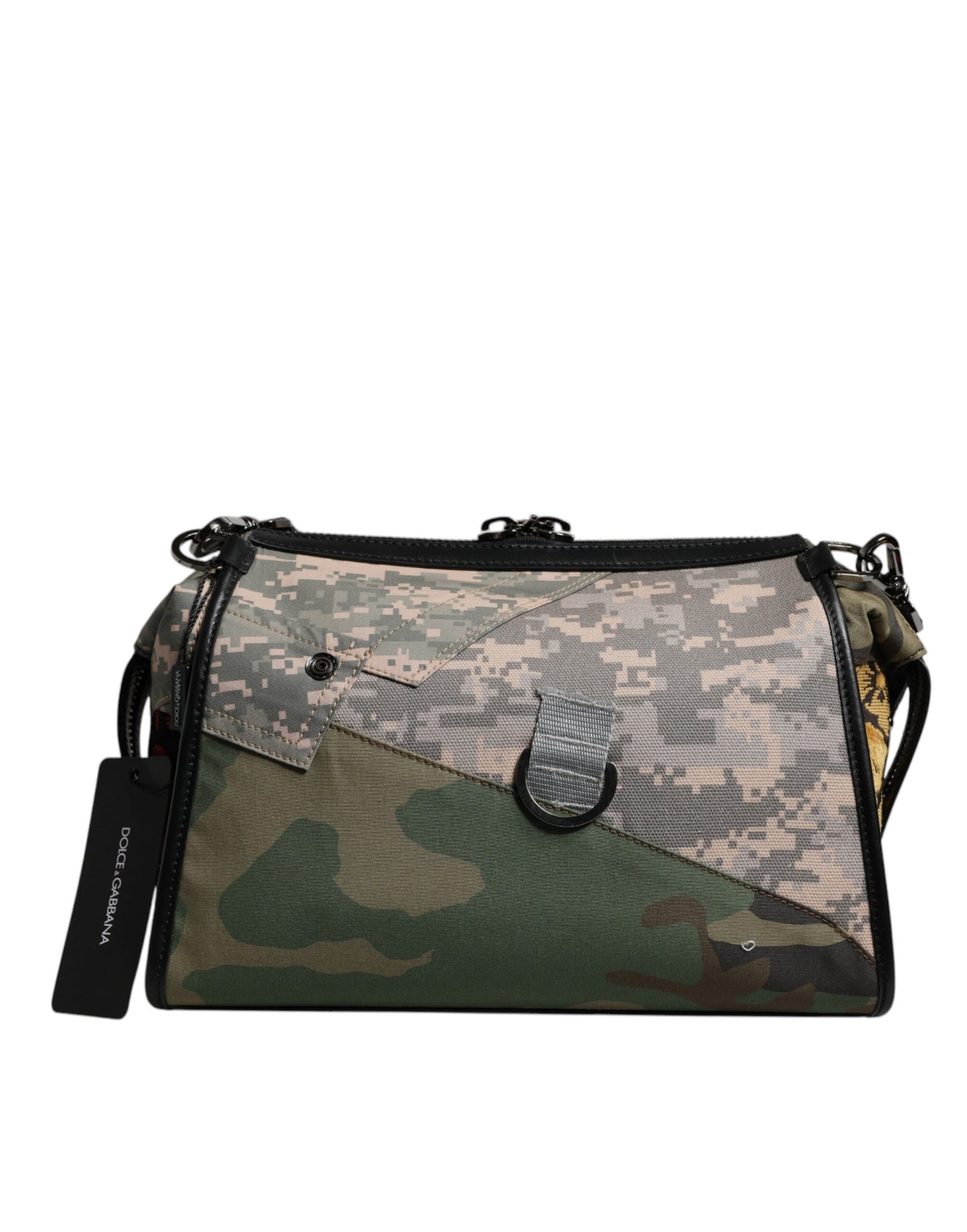 Multicolor Camouflage Patchwork Crossbody Bag