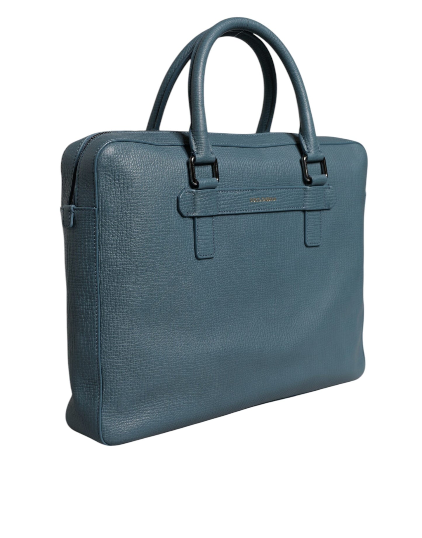 Blue Logo Double Handle Messenger Briefcase Bag