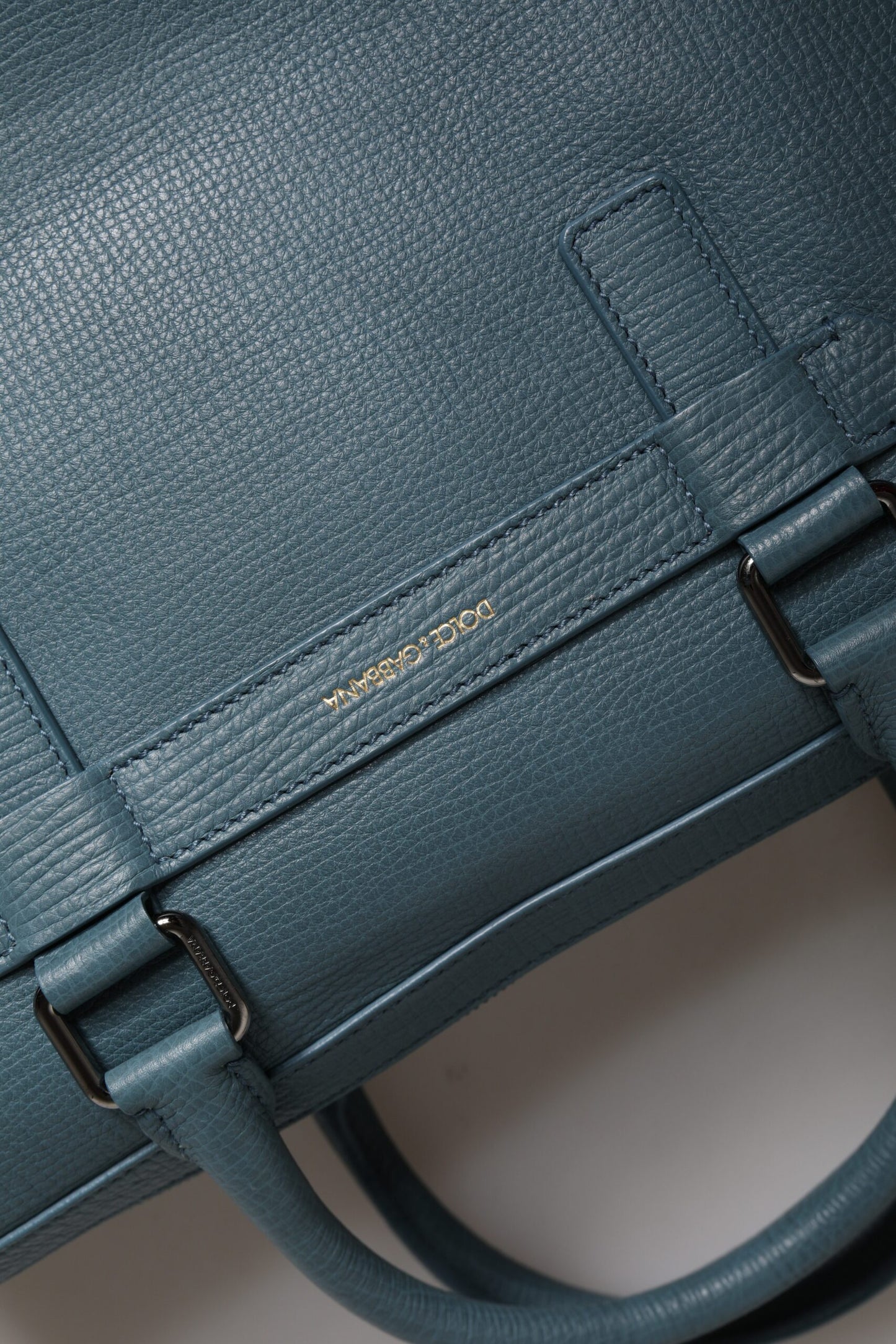 Blue Logo Double Handle Messenger Briefcase Bag