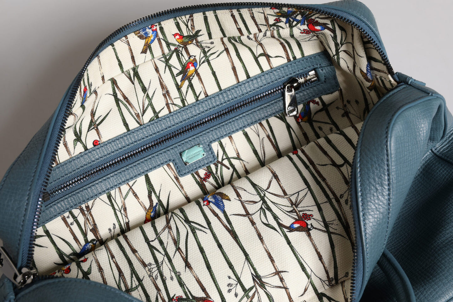 Blue Logo Double Handle Messenger Briefcase Bag