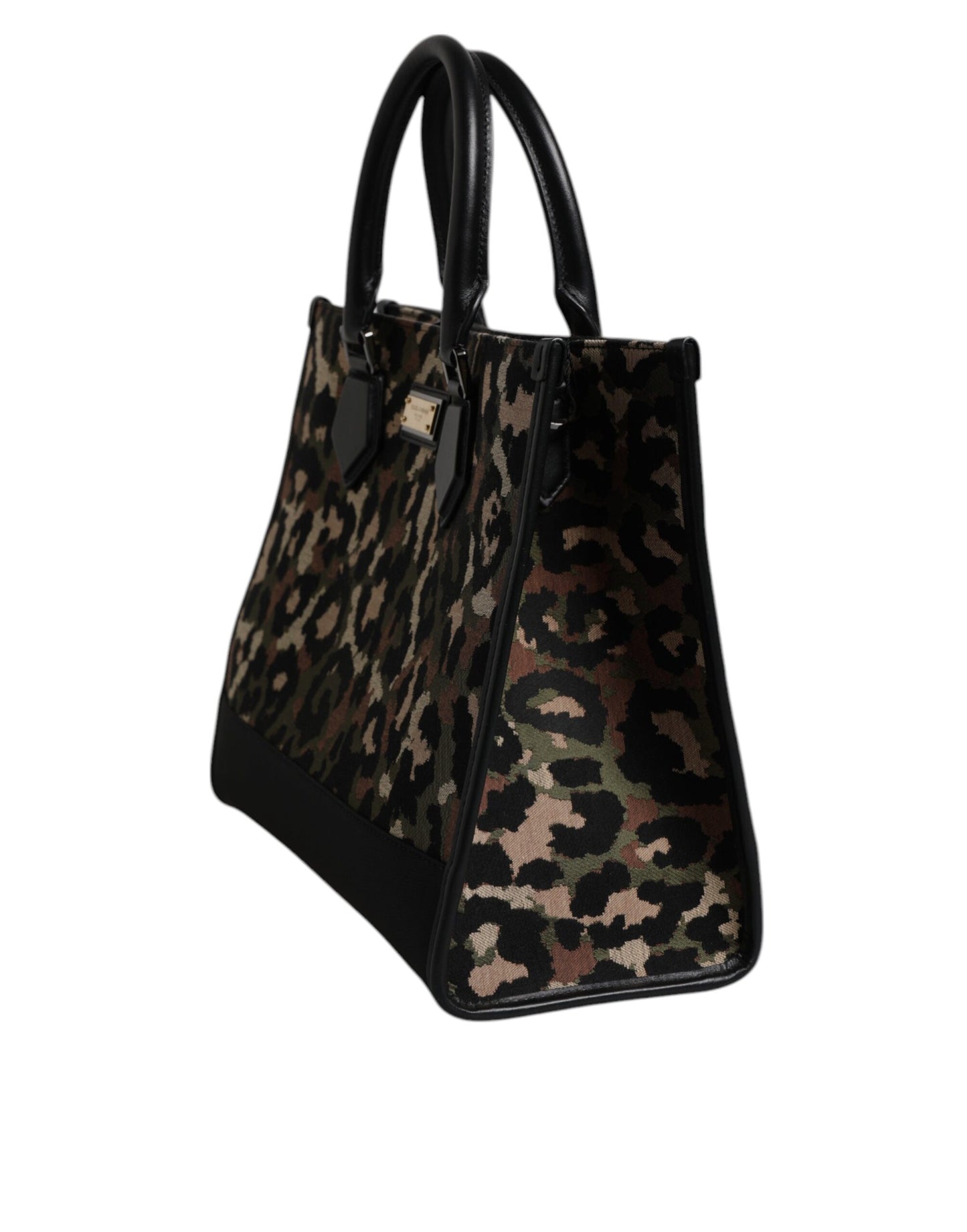 Dolce & Gabbana Multicolor Leopard Shopping Tote Shoulder Bag