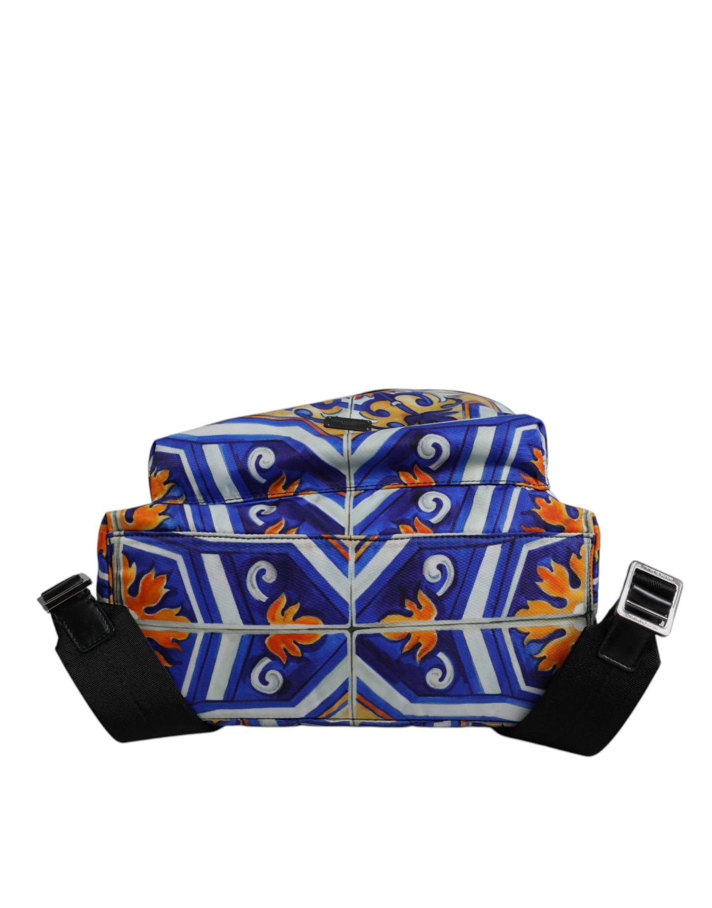 Multicolor Majolica Print Nylon Travel Backpack Bag