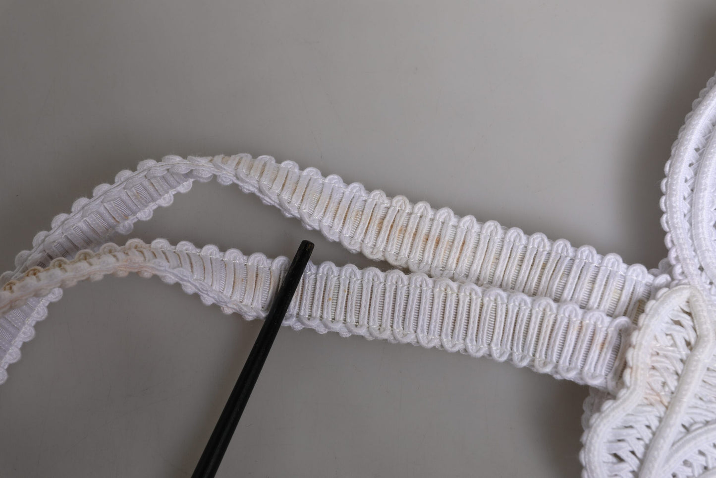 White Cordonetto Lace Beatrice Tote Shopping Bag