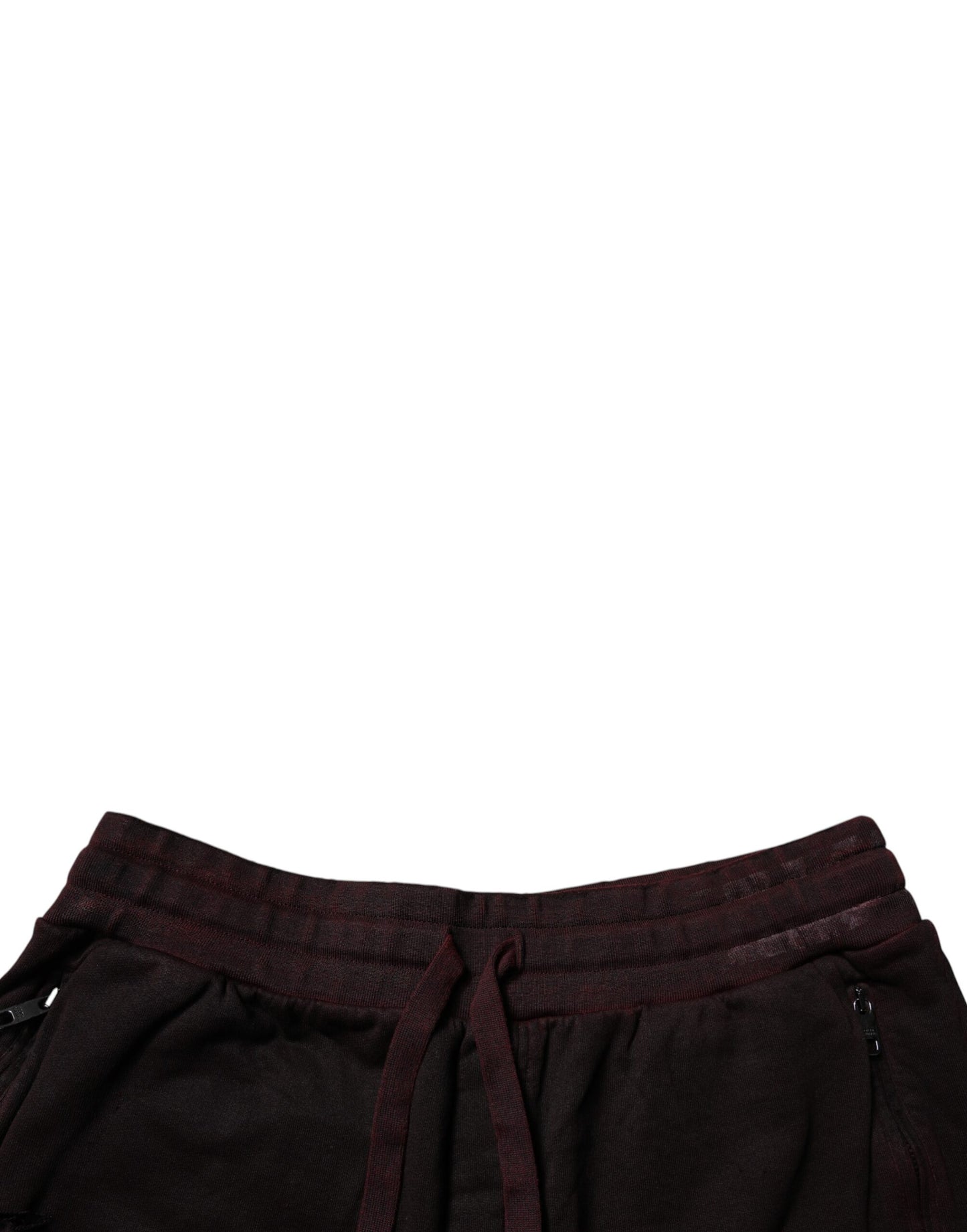 Maroon Cotton Logo Plaque Men Bermuda Shorts