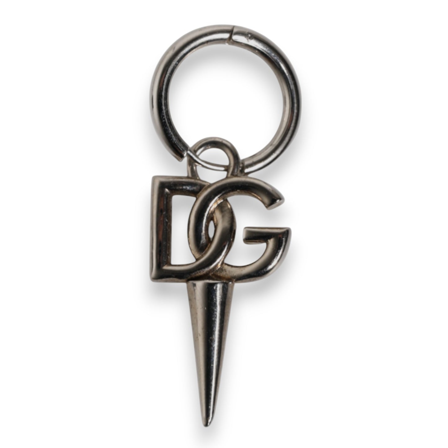 Silver Brass DG Logo Metal Ring Holder Keychain Keyring