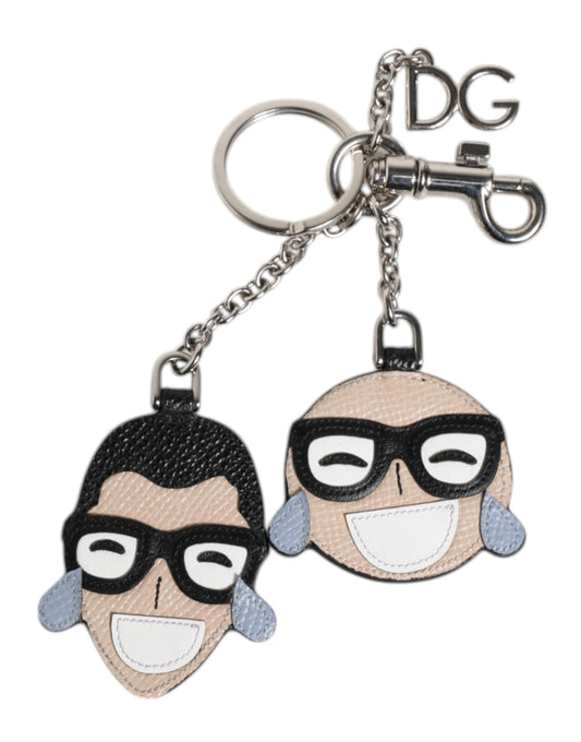 Multicolor #DGFAMILY Logo Badge Holder Keychain Keyring