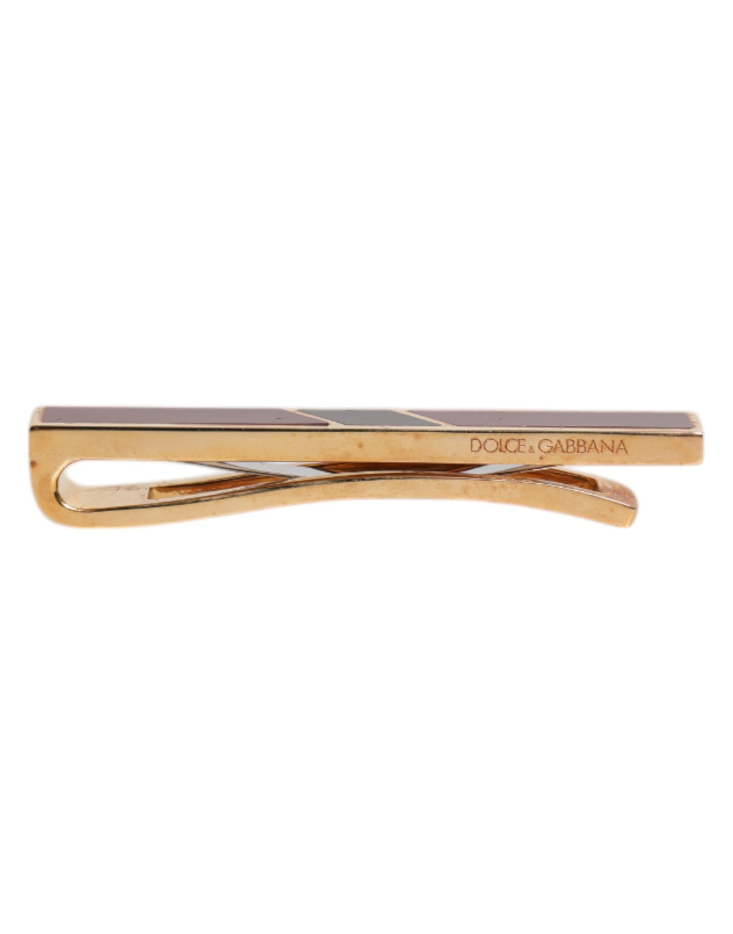 Multicolor Gold Tone Brass Tie Clip Bar