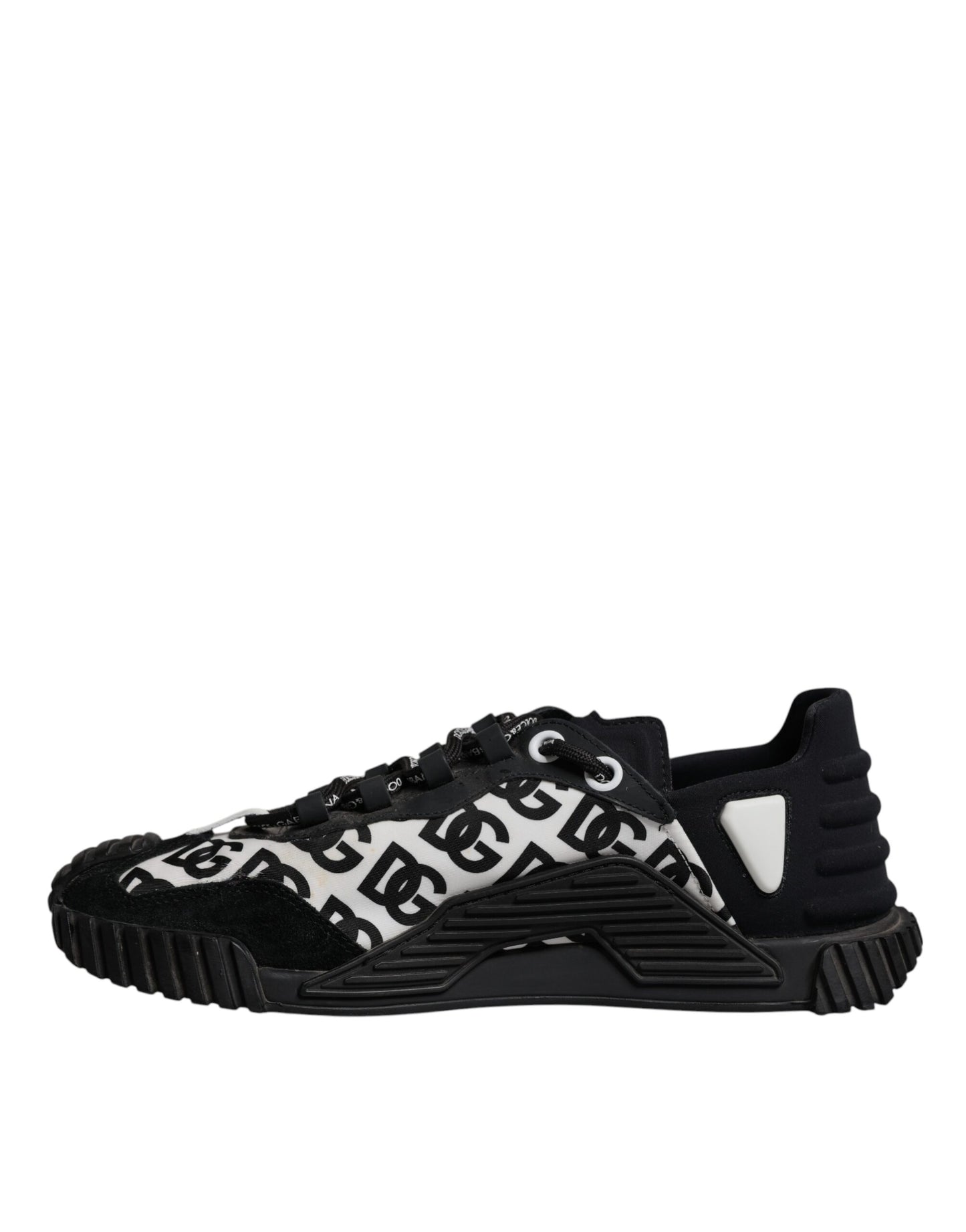 Dolce & Gabbana Black Logo Lace Up Low Top NS1 Sneakers Shoes