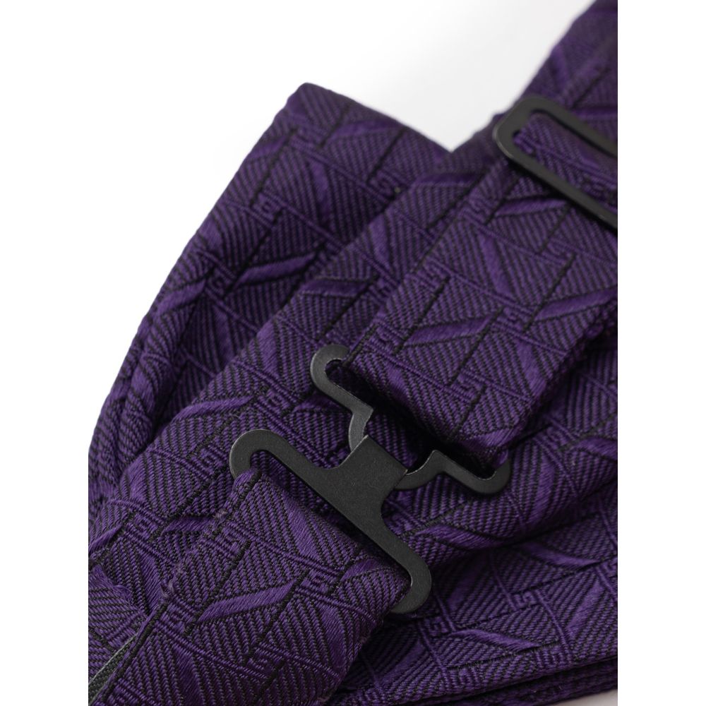 Dolce & Gabbana Purple Silk Bowtie