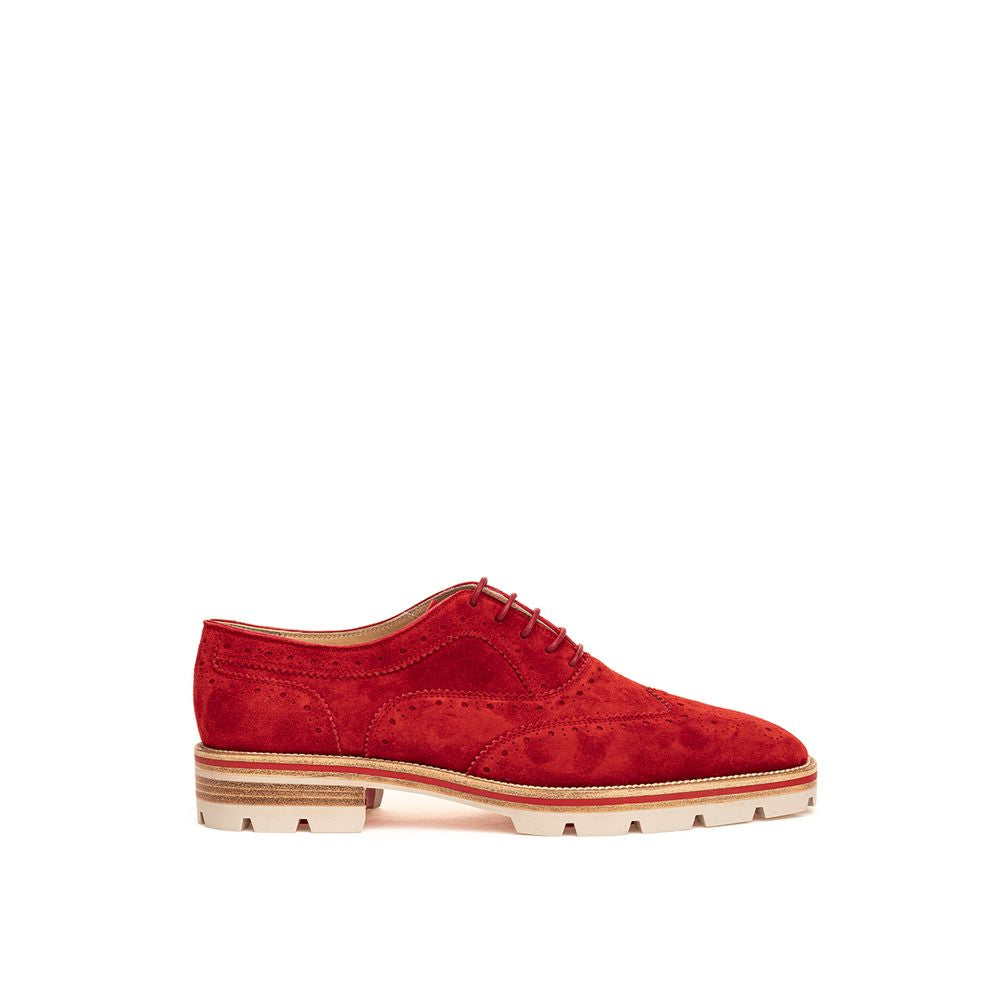 Red Suede Leather Oxfords And Derby