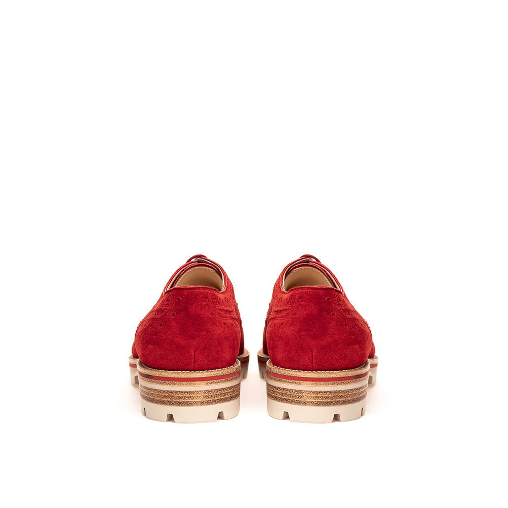 Red Suede Leather Oxfords And Derby