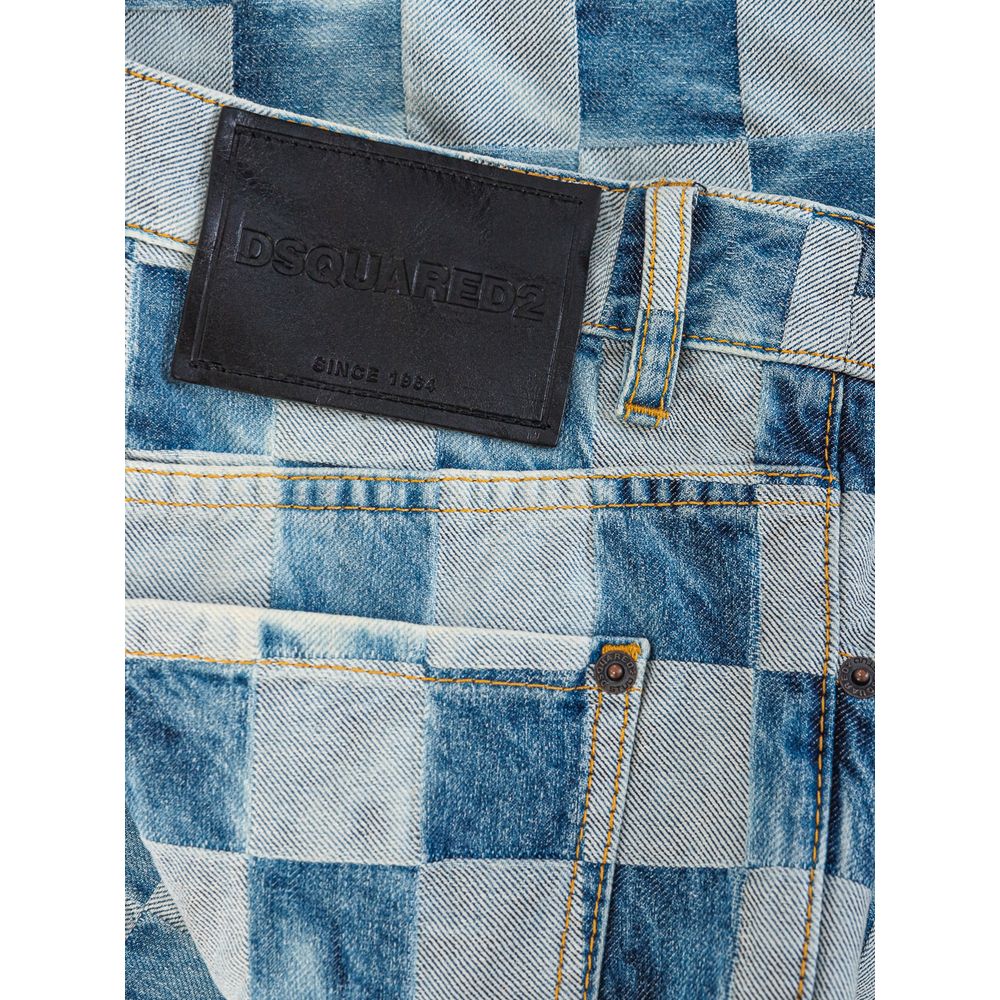 Dsquared² Blue Cotton Relaxed Fit Jeans
