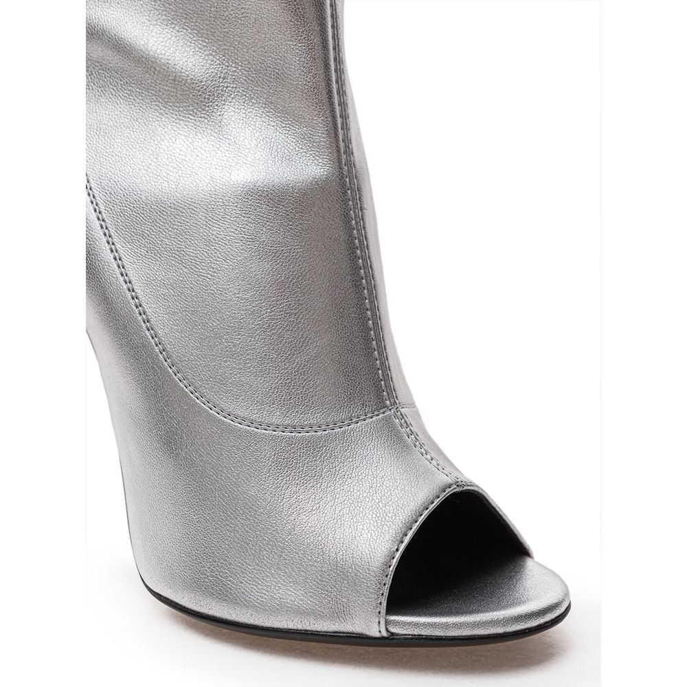 Gray Leather Boot