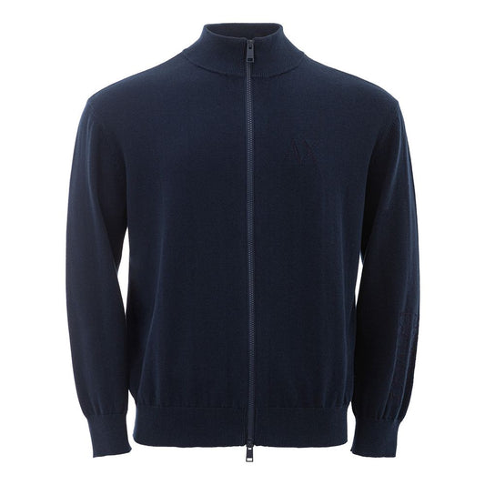Armani Exchange Blue Cotton Sweatshirt