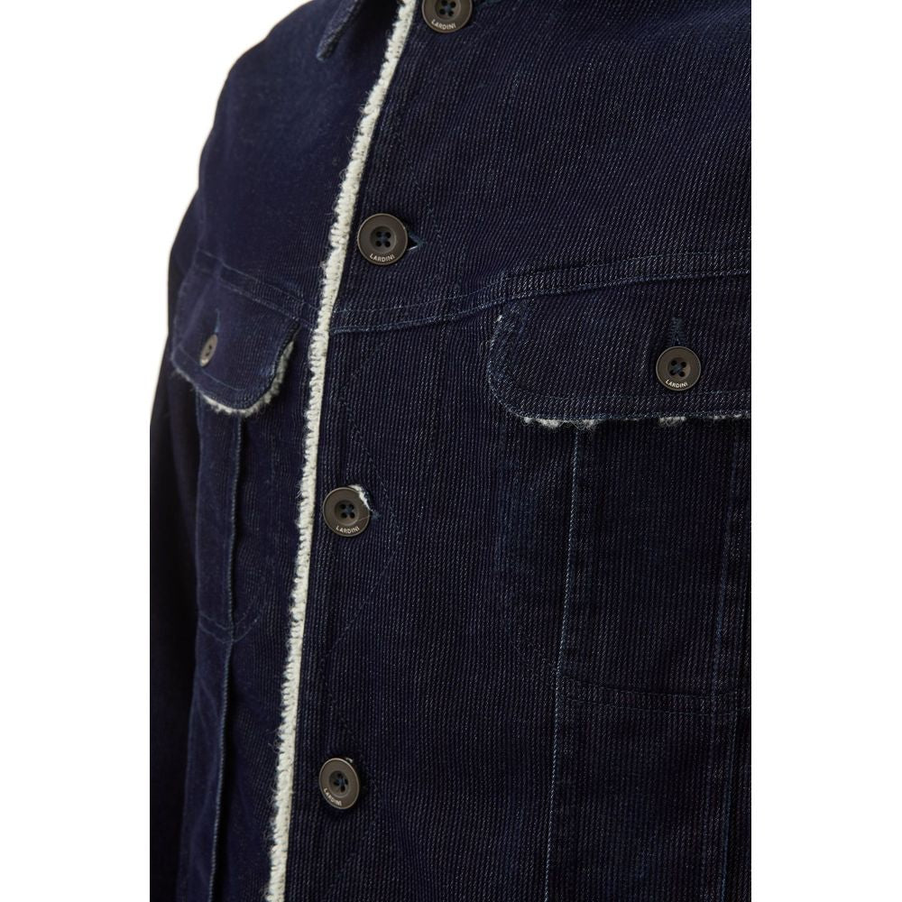 Lardini Blue Cotton Denim Jacket