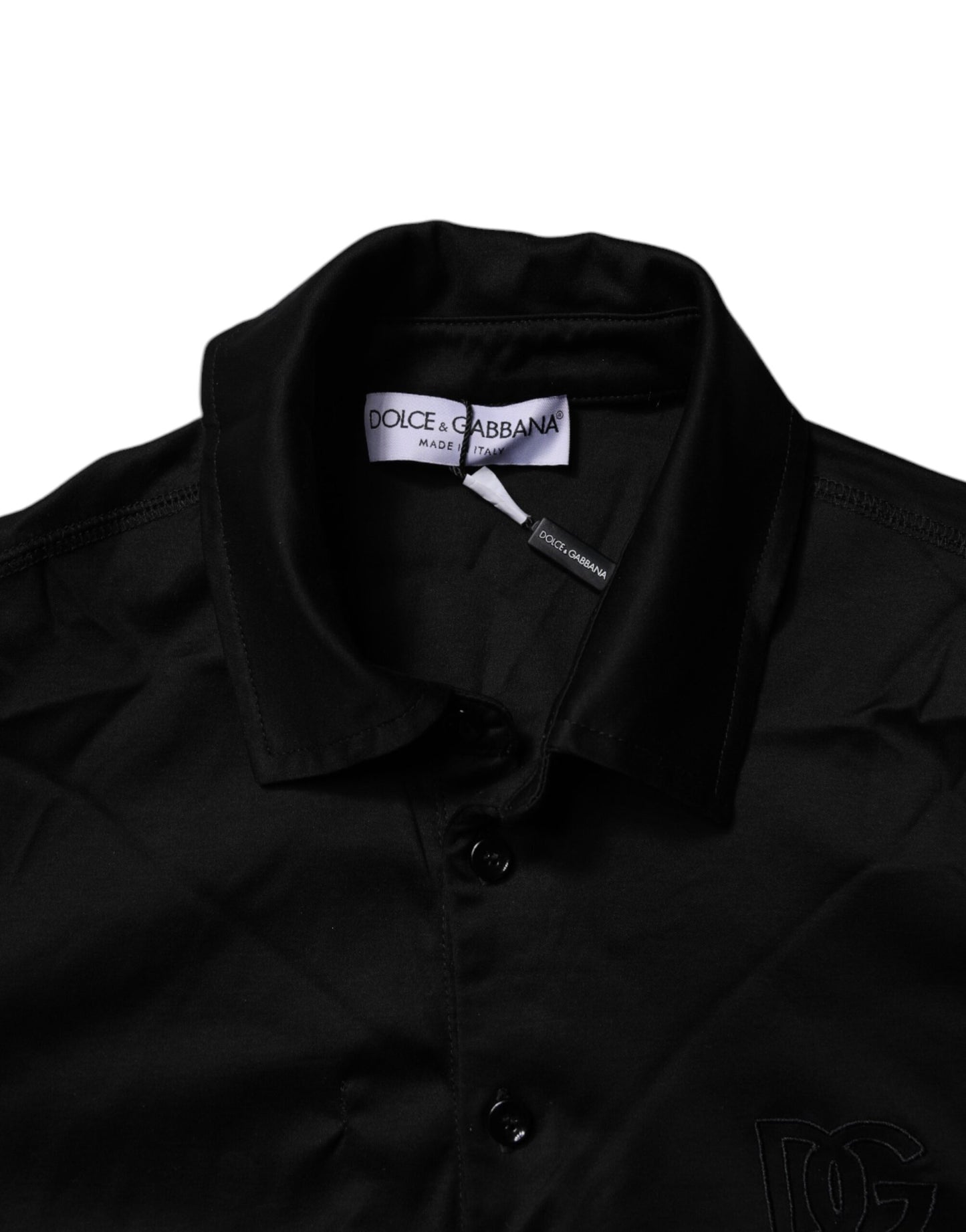 Black Cotton Collared Polo T-shirt
