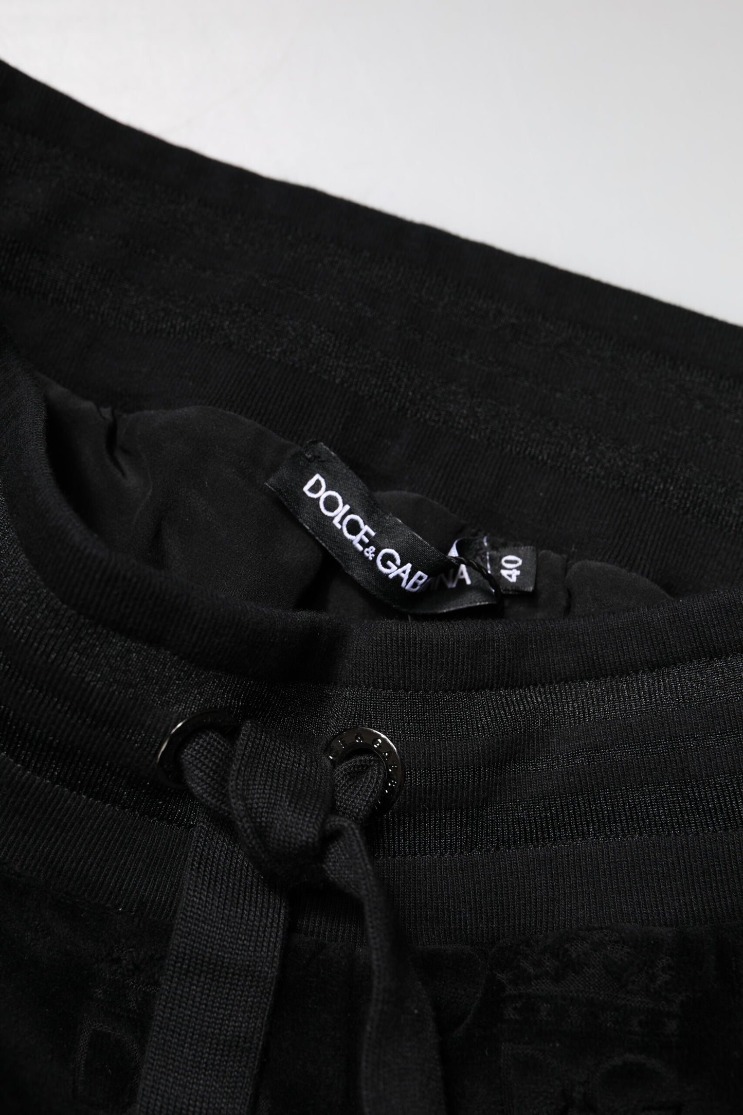 Black All-Over DG Logo Print Jogger Pants