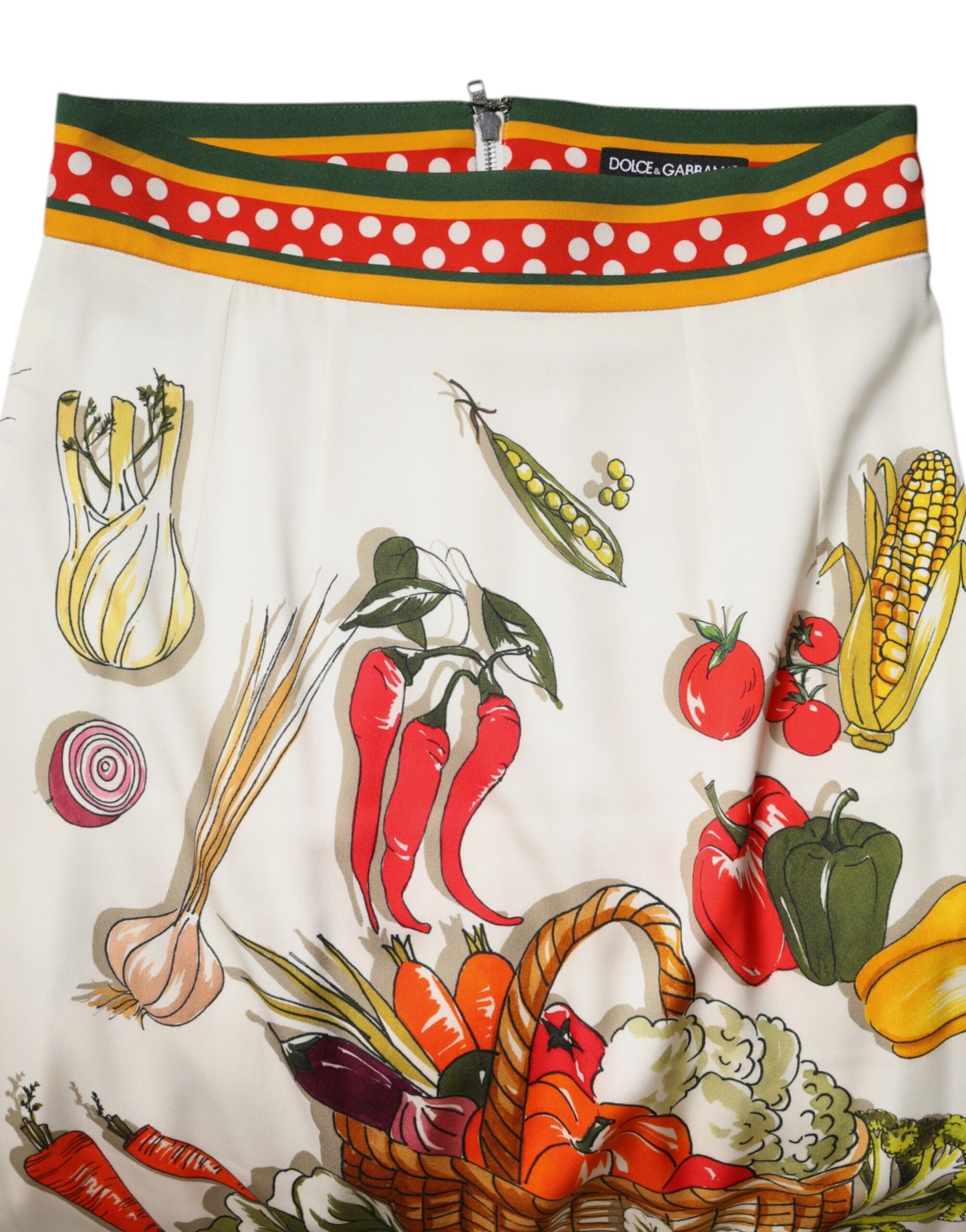 Multicolor High Waist Pencil Cut Midi Skirt