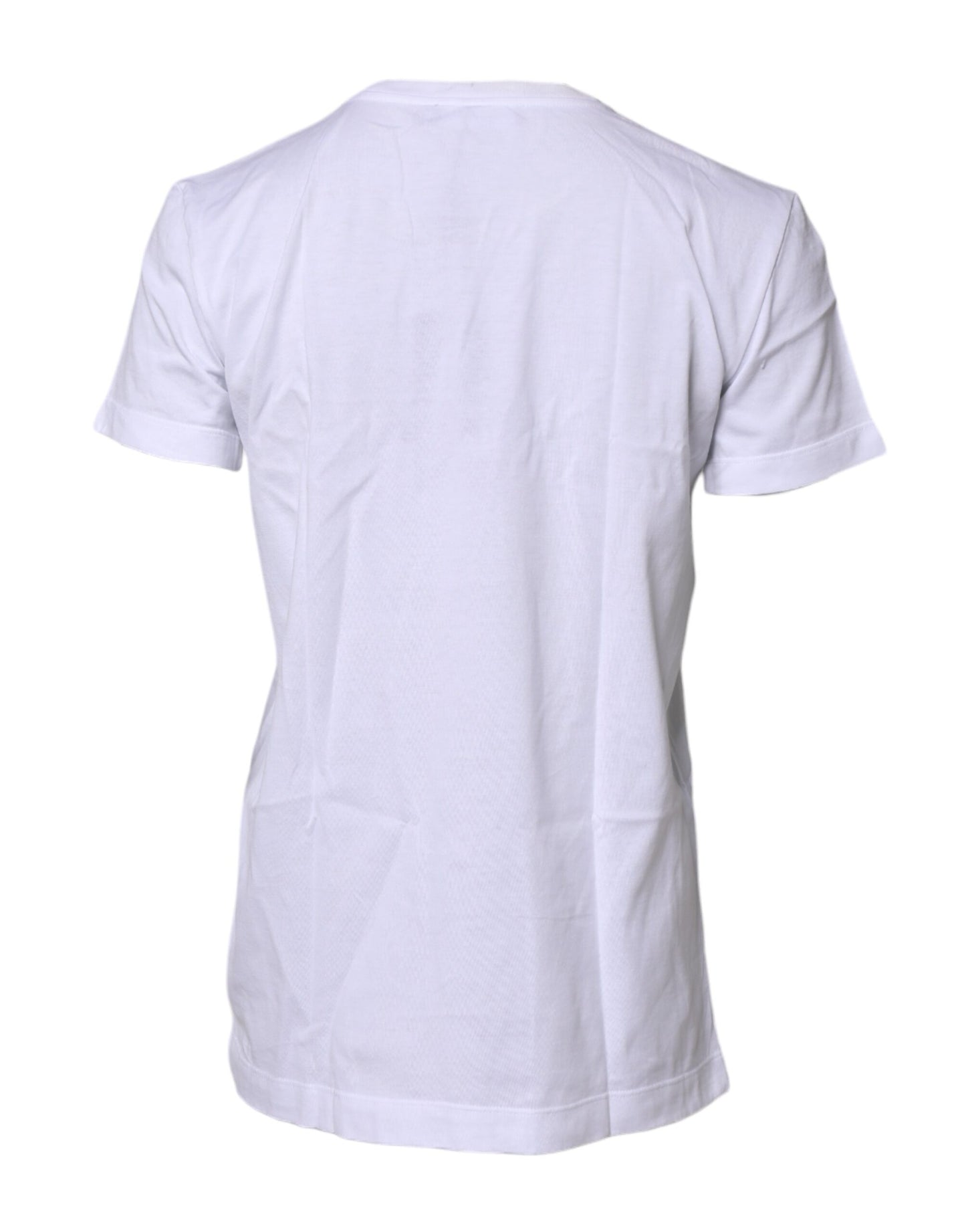 White Short Sleeves Round Neck Top T-shirt
