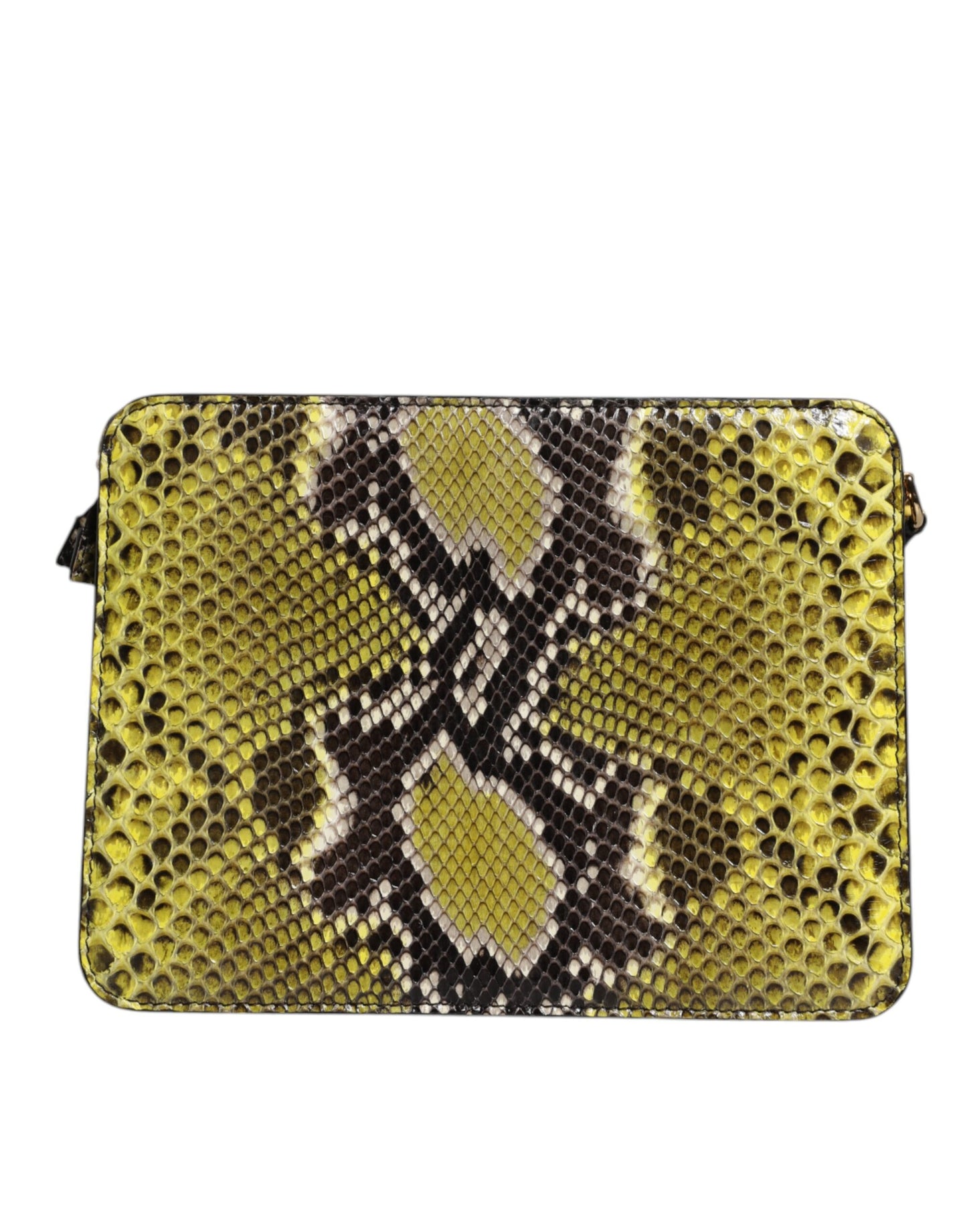 Green Exotic Leather DG Plaque Crossbody Clutch Bag