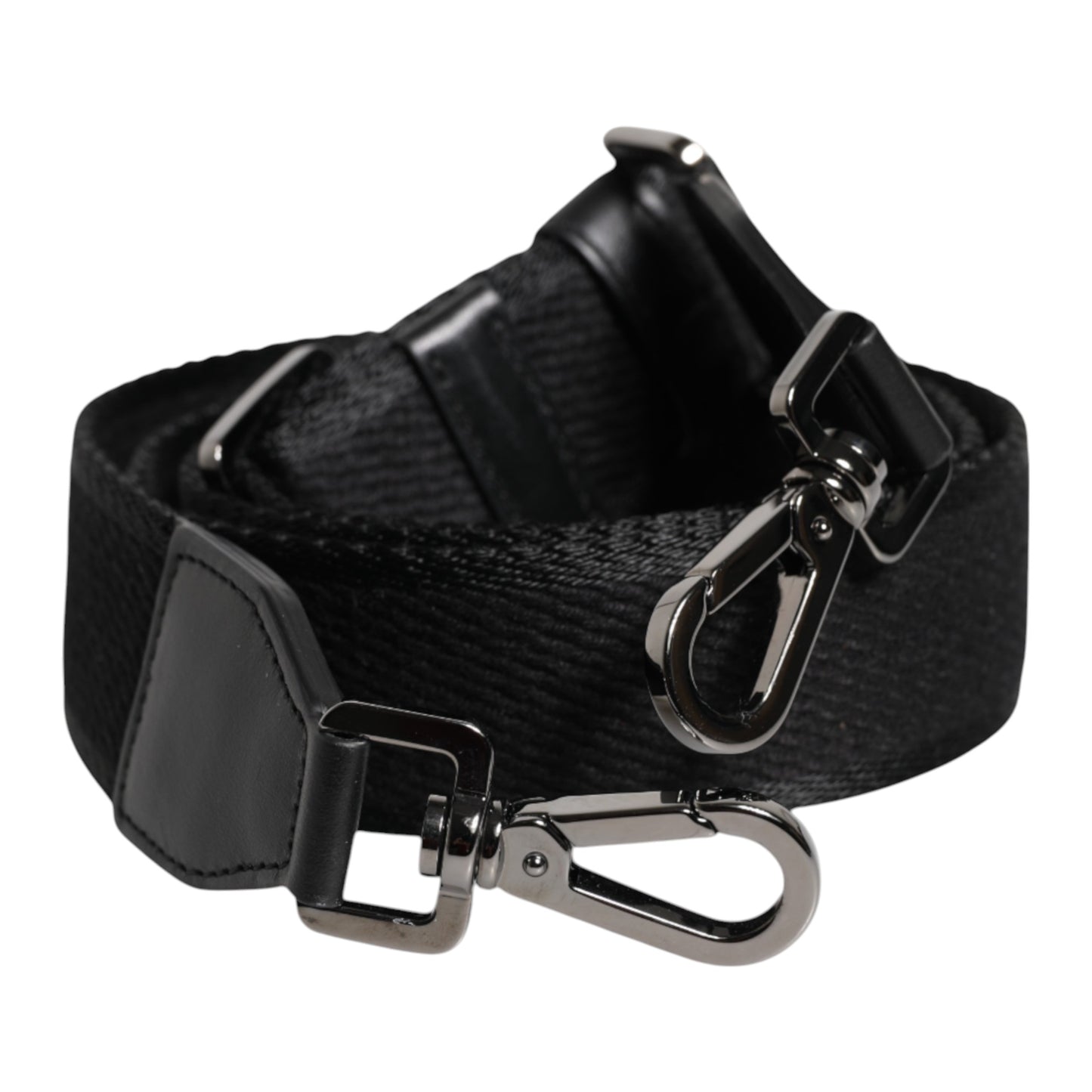 Black Solid Polyester Bag Handle Shoulder Strap