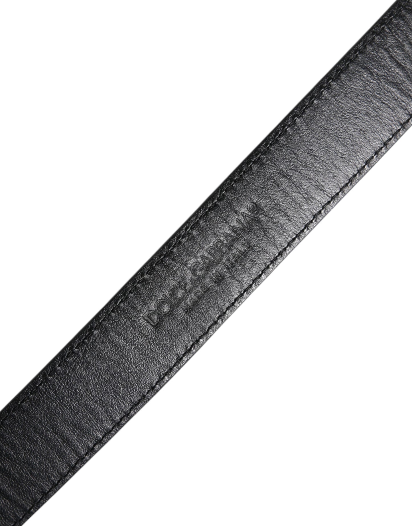 Dolce & Gabbana Brown White Pony Leather Metal Buckle Belt