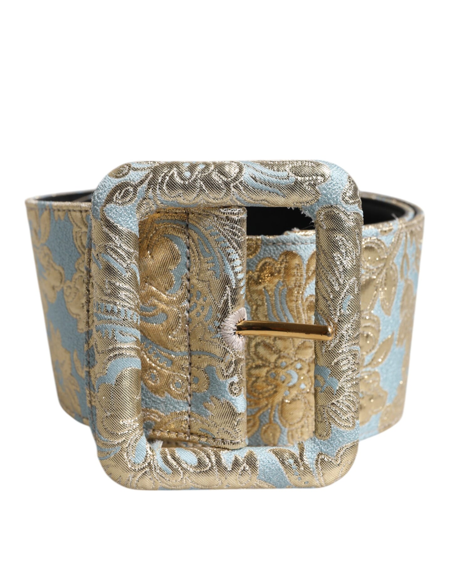 Dolce & Gabbana Multicolor Floral Jacquard Wide Waist Belt