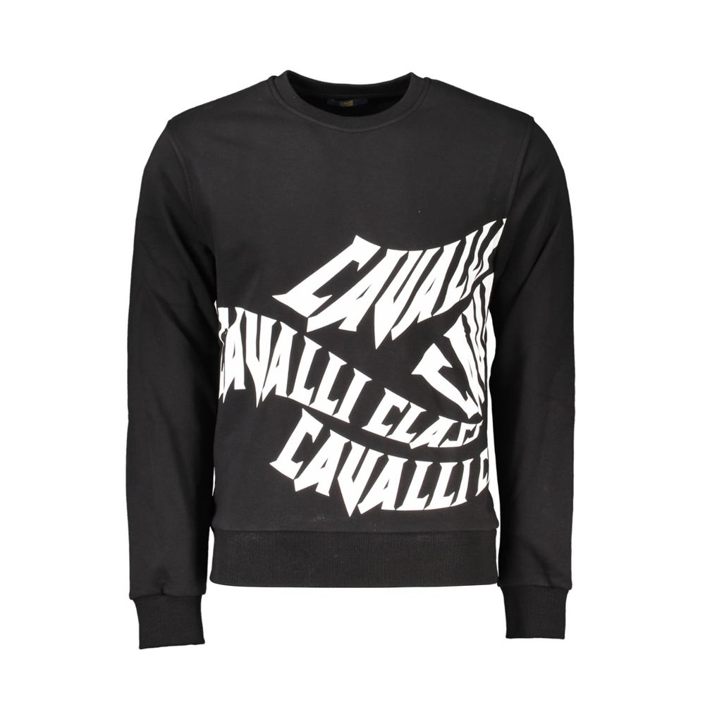 Cavalli Class Black Cotton Sweatshirt