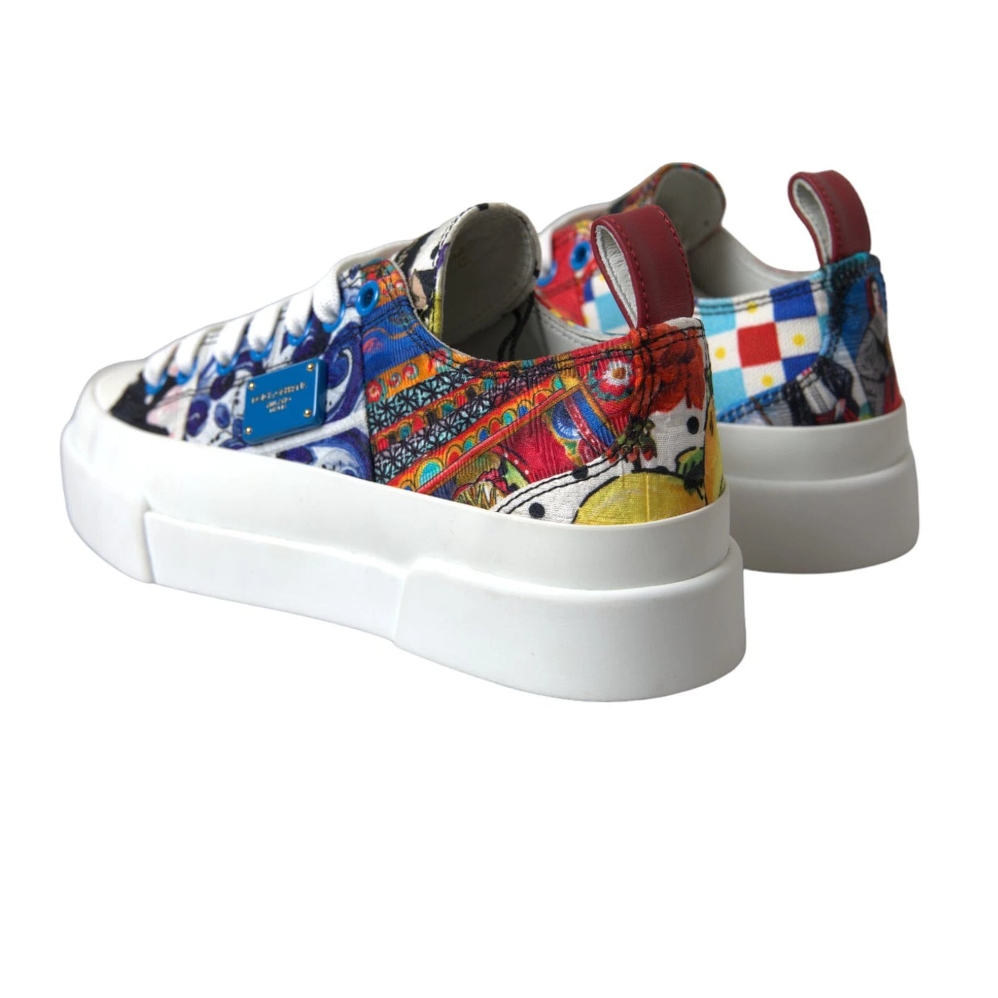 Dolce & Gabbana Multicolor Patchwork Low Top Sneakers Shoes