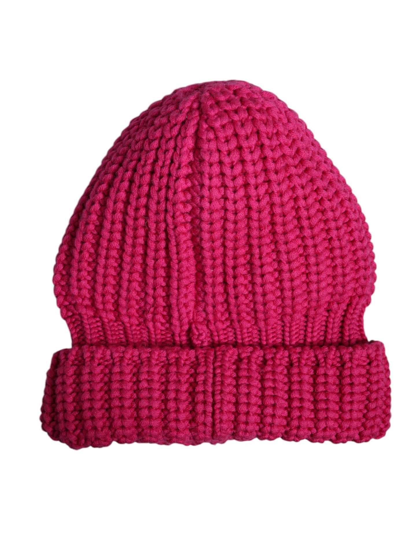 Pink Solid Wool Knitted Winter Beanie Hat