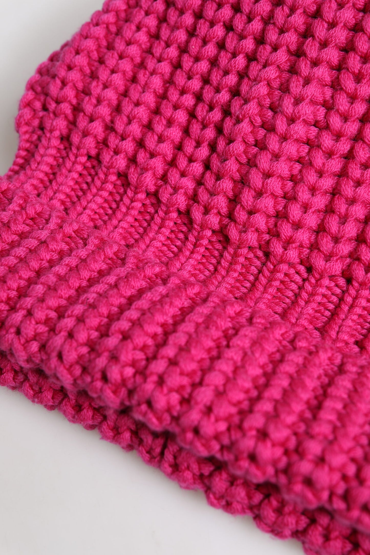 Pink Solid Wool Knitted Winter Beanie Hat