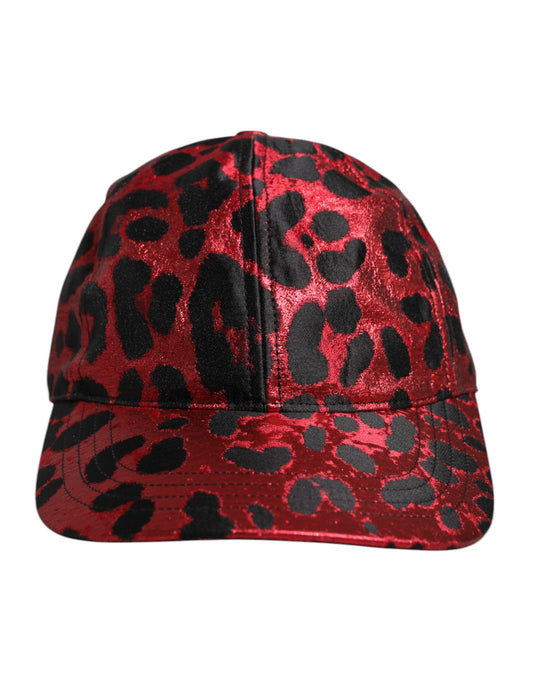 Red Leopard DG Logo 6 Panels Baseball Cap