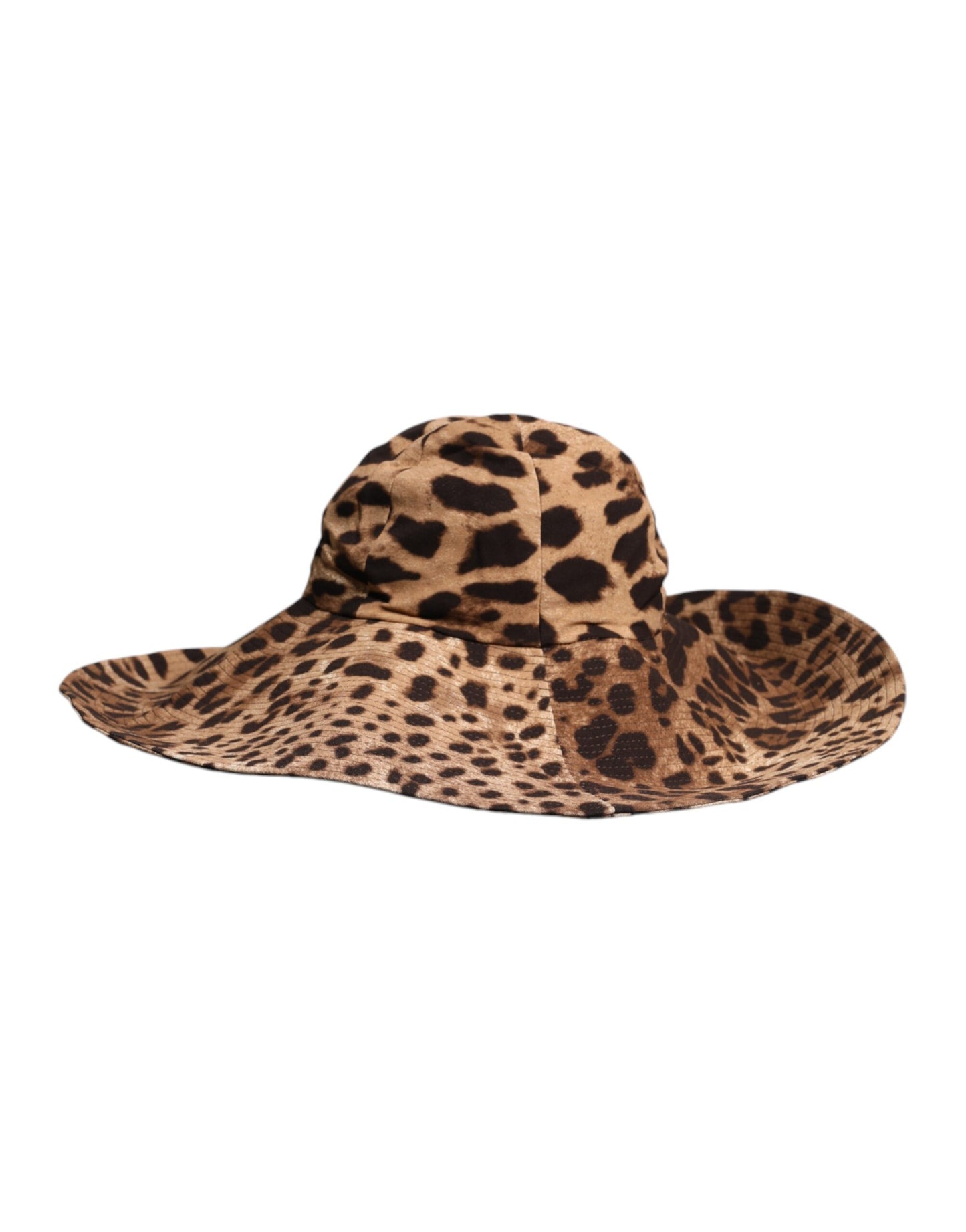 Brown Leopard Viscose Women Bucket Hat