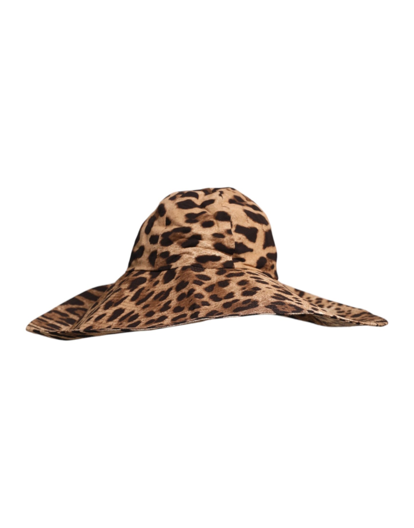 Brown Leopard Viscose Women Bucket Hat