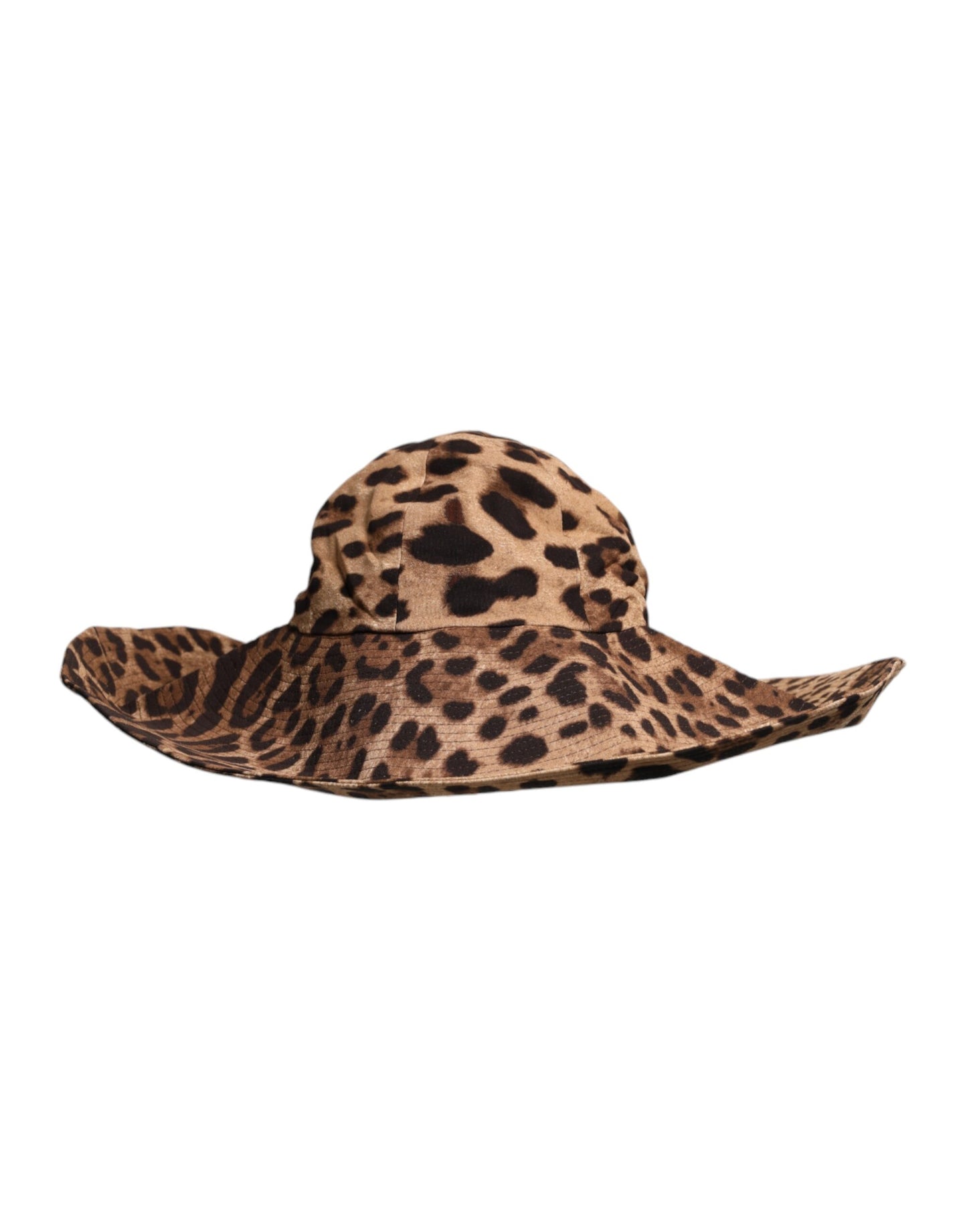 Brown Leopard Viscose Women Bucket Hat