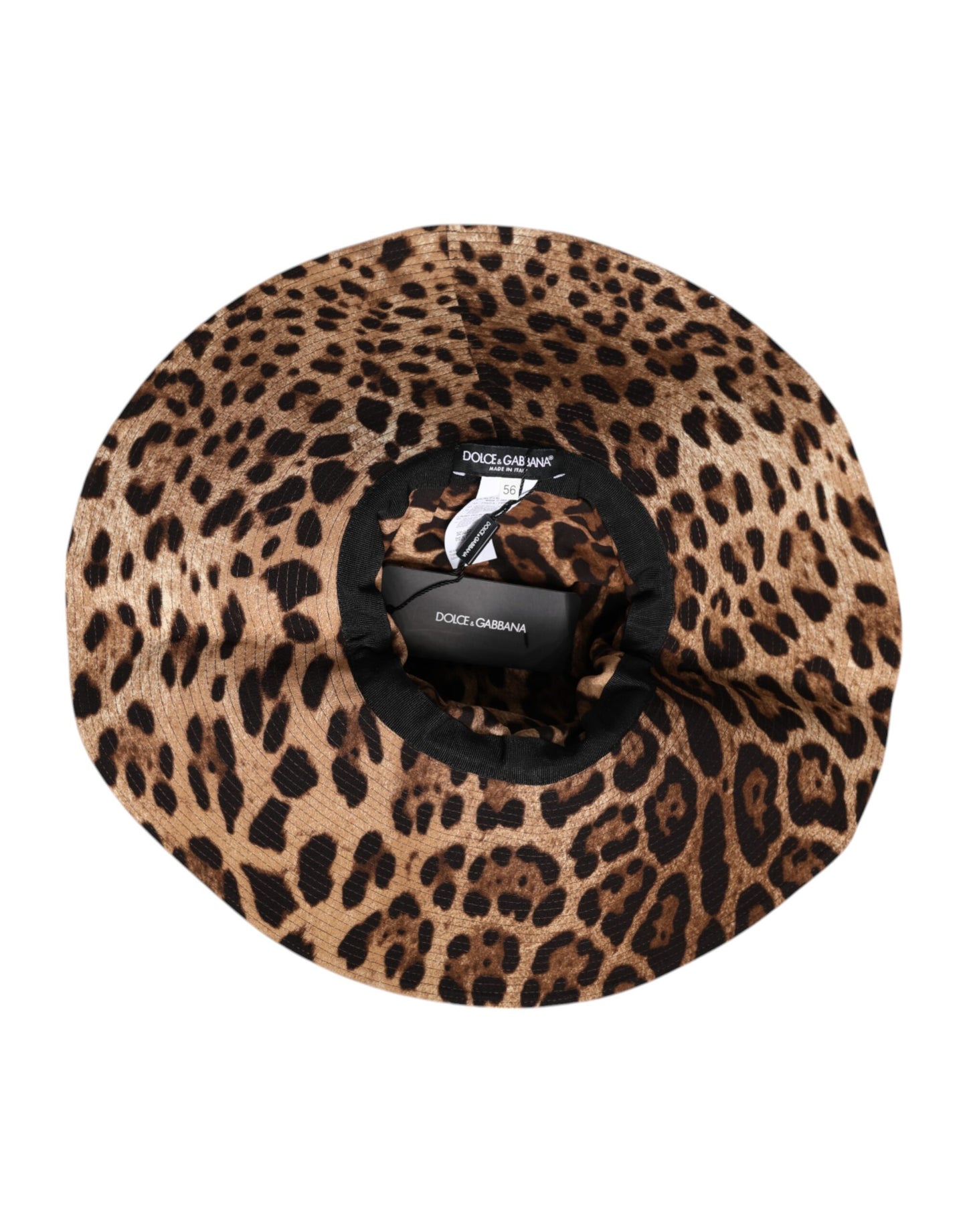 Brown Leopard Viscose Women Bucket Hat