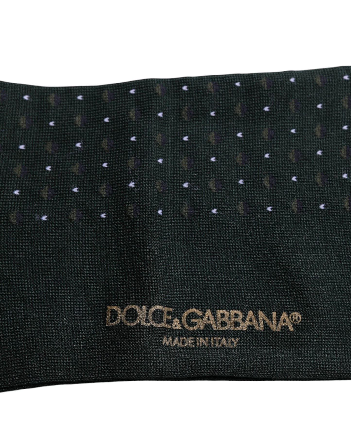 Dolce & Gabbana Black Polka Dots Cotton Mid Calf Socks