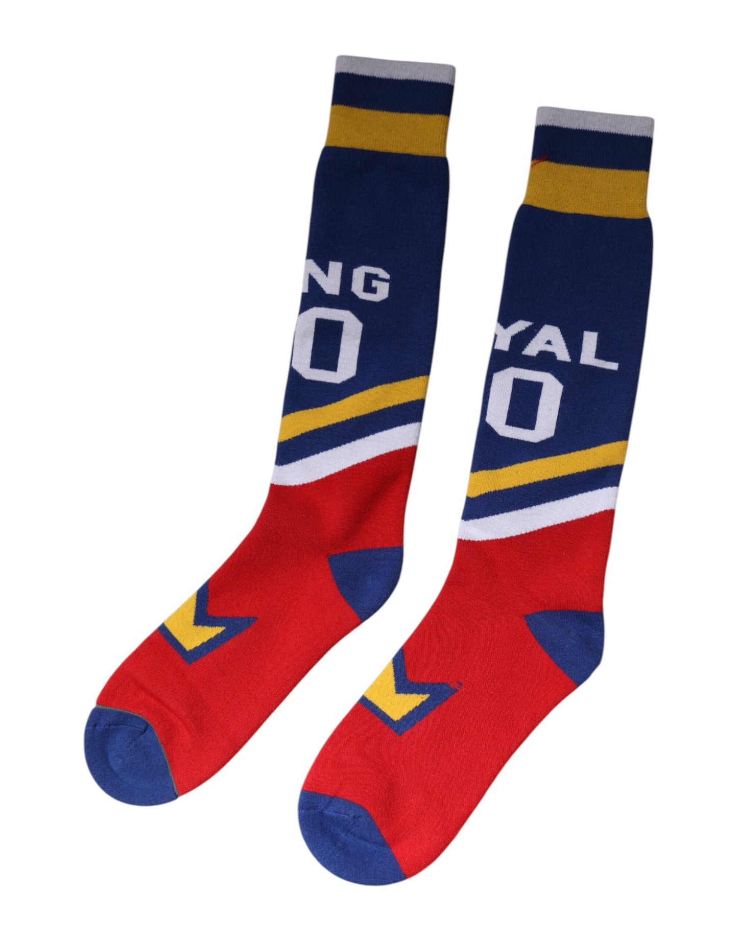 Dolce & Gabbana Multicolor Cotton Stretch Over Calf Socks
