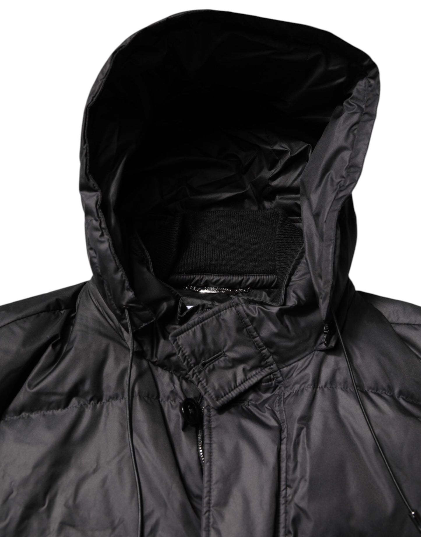 Black Hooded Parka Coat Winter Jacket