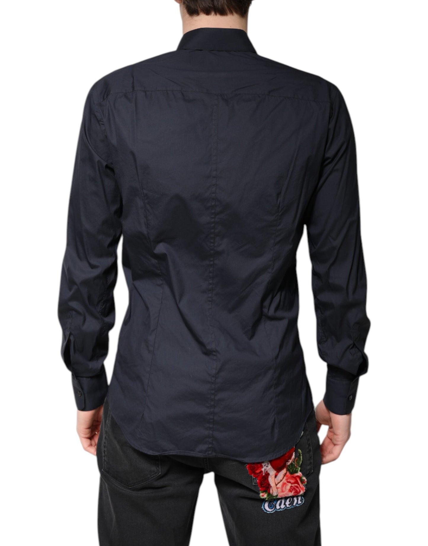 Dark Blue MARTINI Cotton Formal Dress Shirt