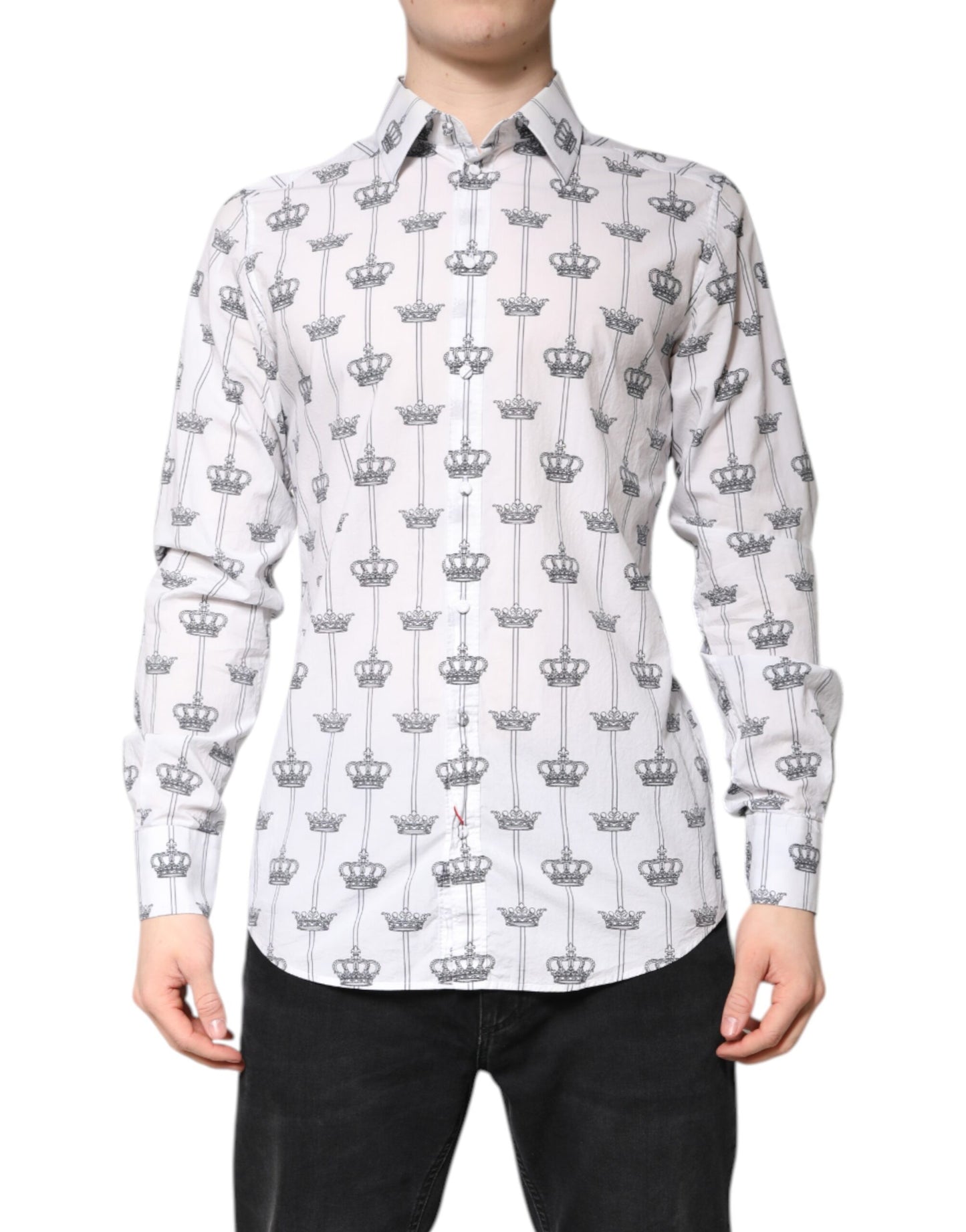 White Crown Cotton GOLD Formal Dress Shirt