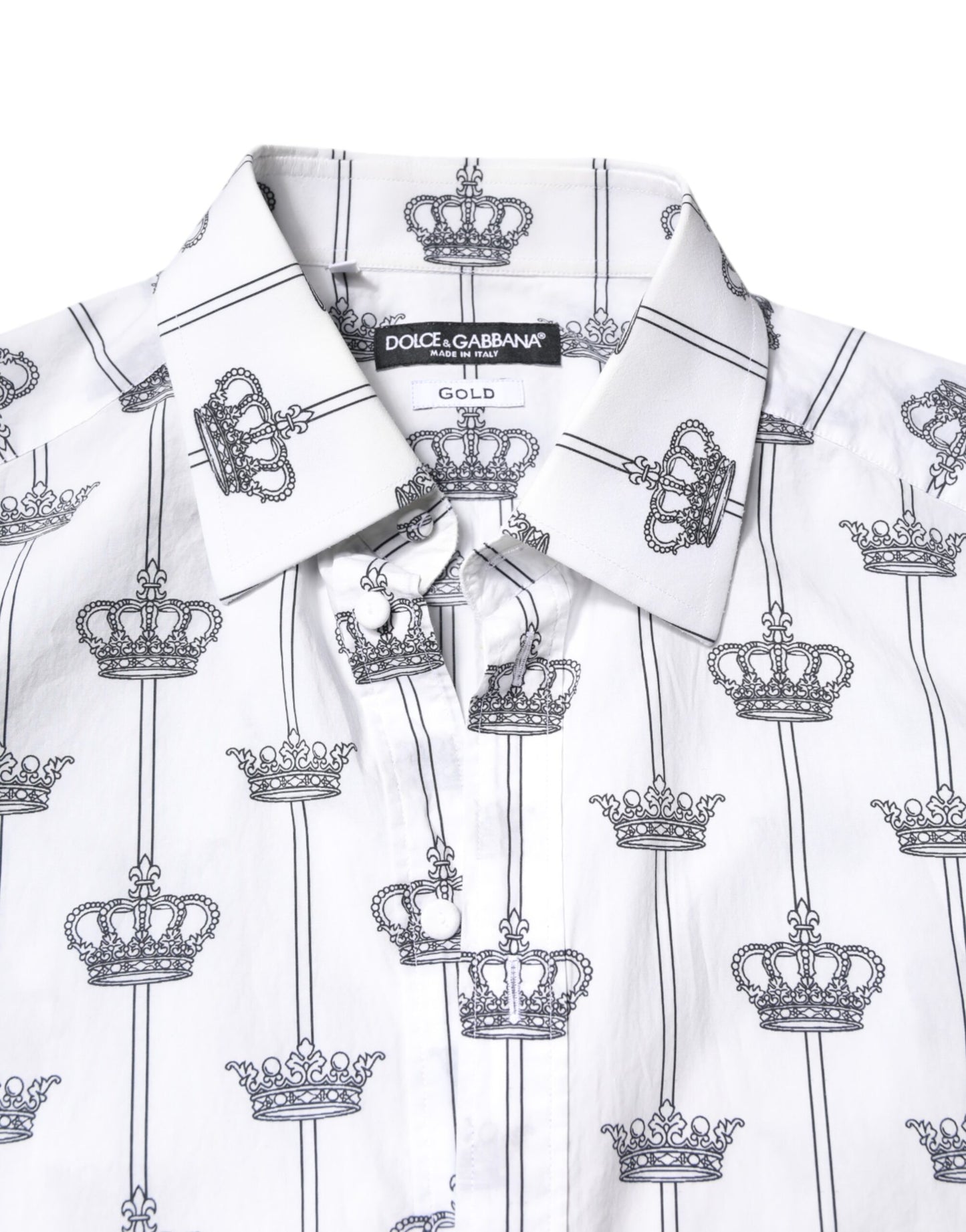 White Crown Cotton GOLD Formal Dress Shirt